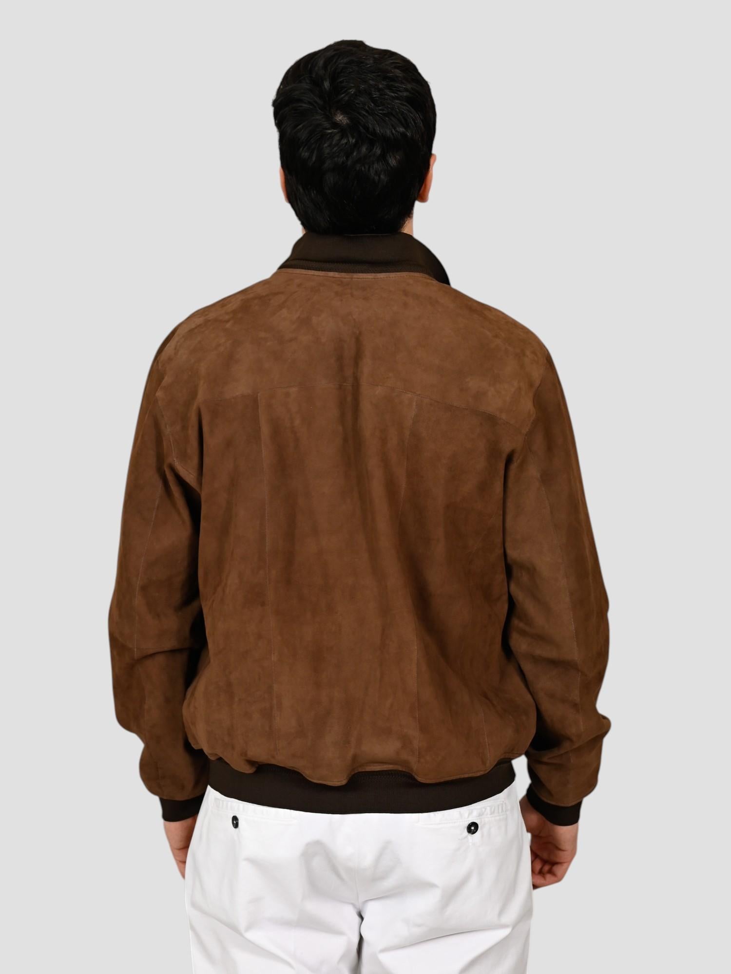 Giubbino suede RIVERSIDE SEAMLESS pecan RIVERSIDE SEAMLESS PECAN THE JACK LEATHERS