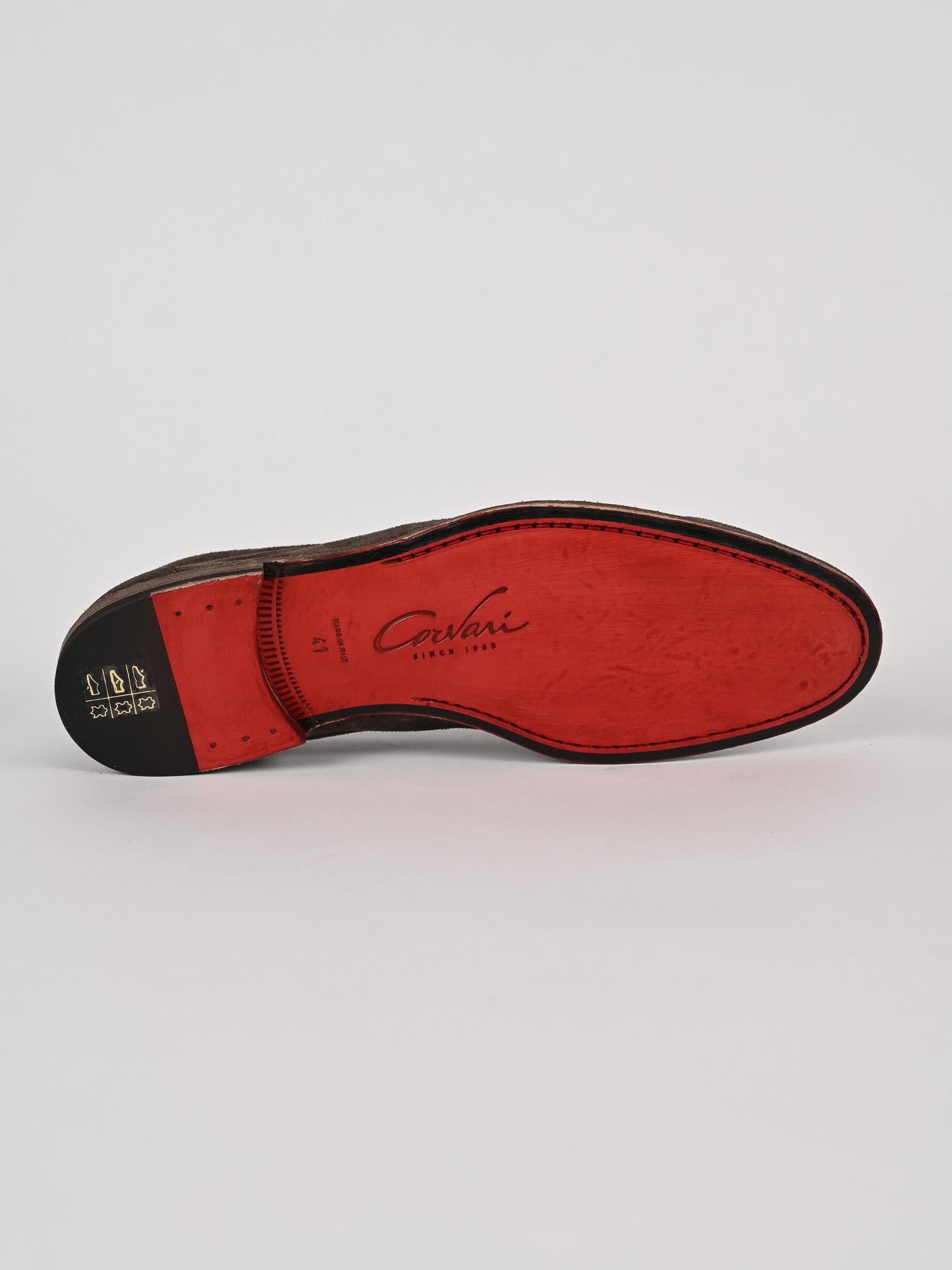 Moccasino uomo moro con nappine 1856VELOUR 2287 MORO CORVARI