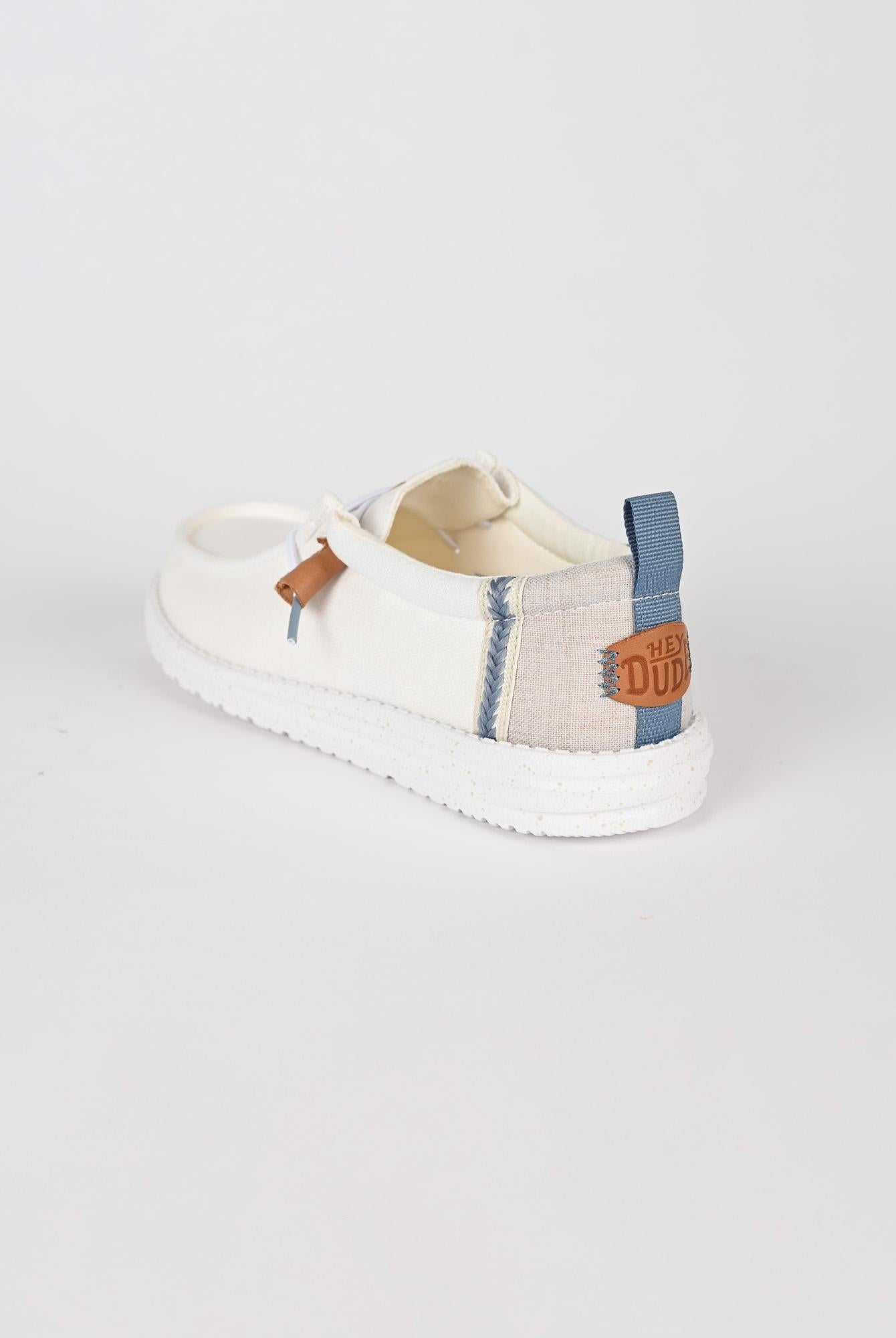 Scarpe leggere WALLY CRAFT linen white WALLY CRAFT LINEN 43086 1SO HEY DUDE