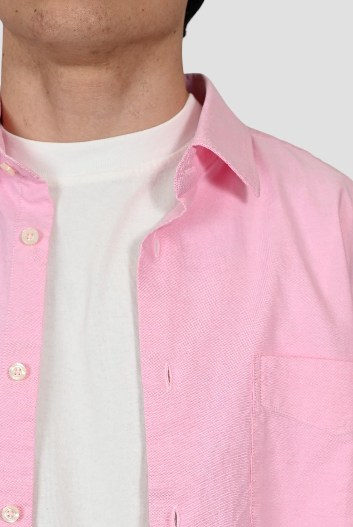 Shirt button down OXFORD NEW stripe SHIRT BOTTON WHITE PINK ROY ROGER'S