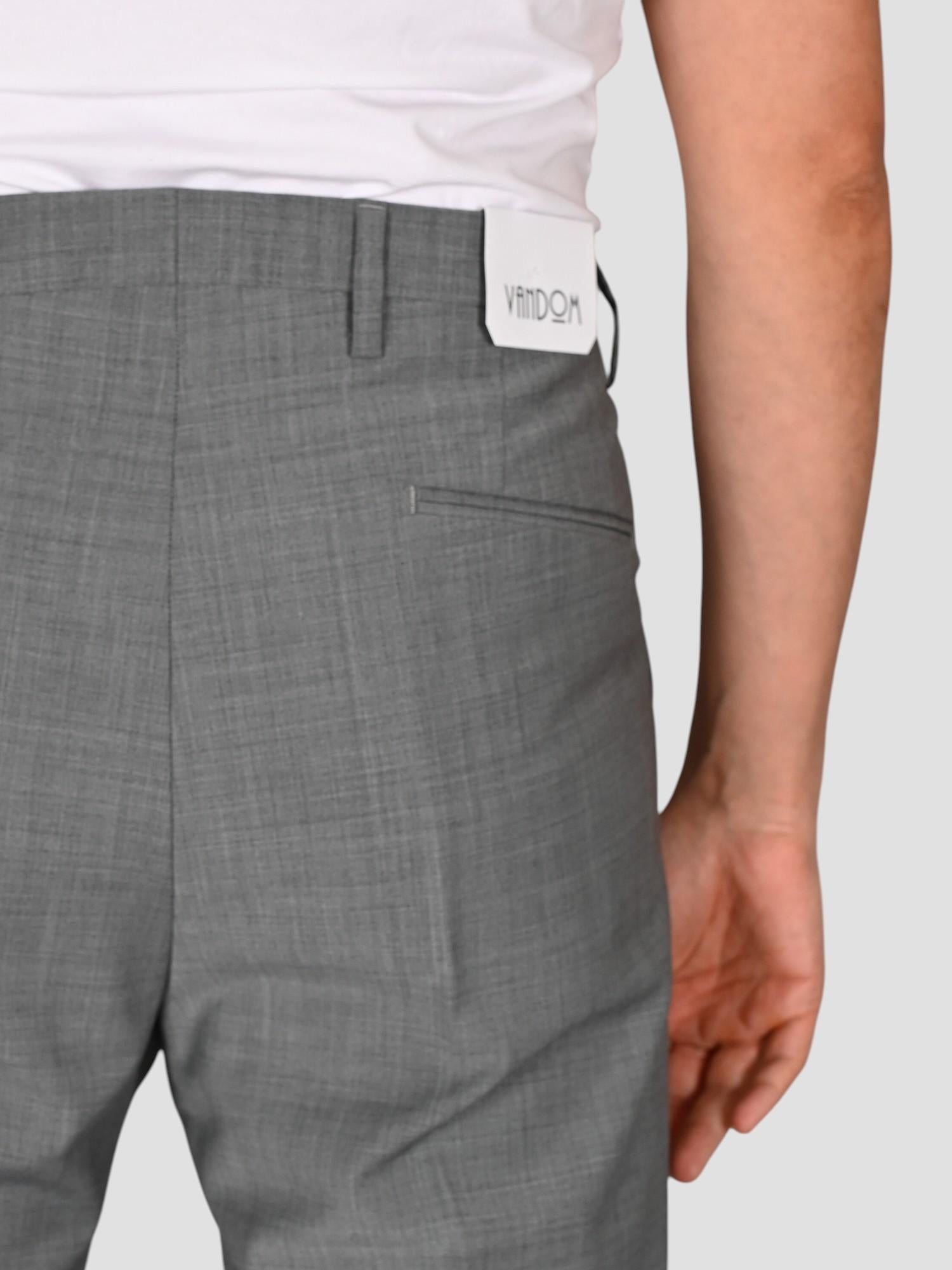 Pantalone grigio GABRIELT 244 FRESCO LANA FRANCESCOT244 GRIGIO VANDOM