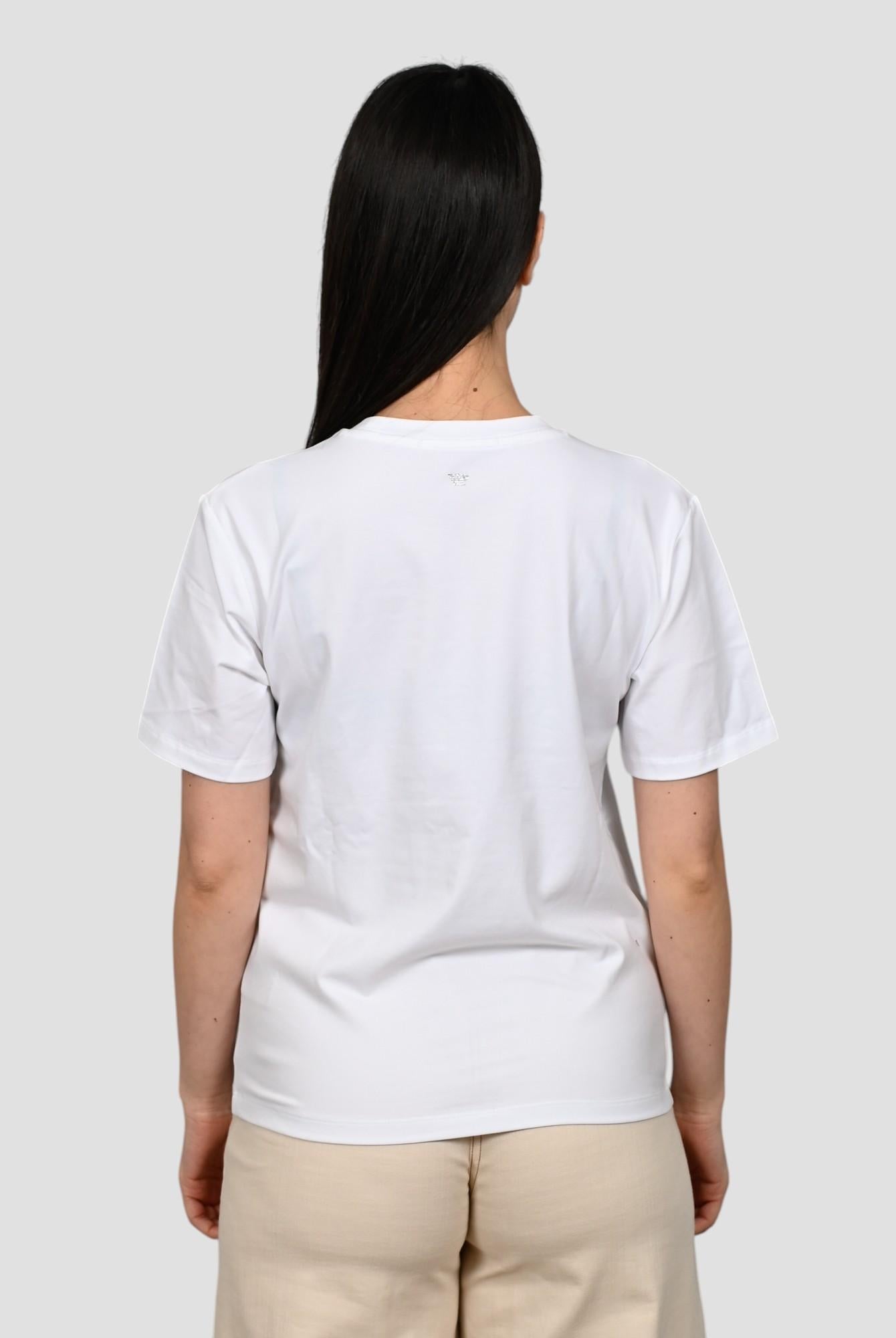 T-shirt morbida WW31161 bianca con ciondoli WW31161 BIANCO WHITE WISE