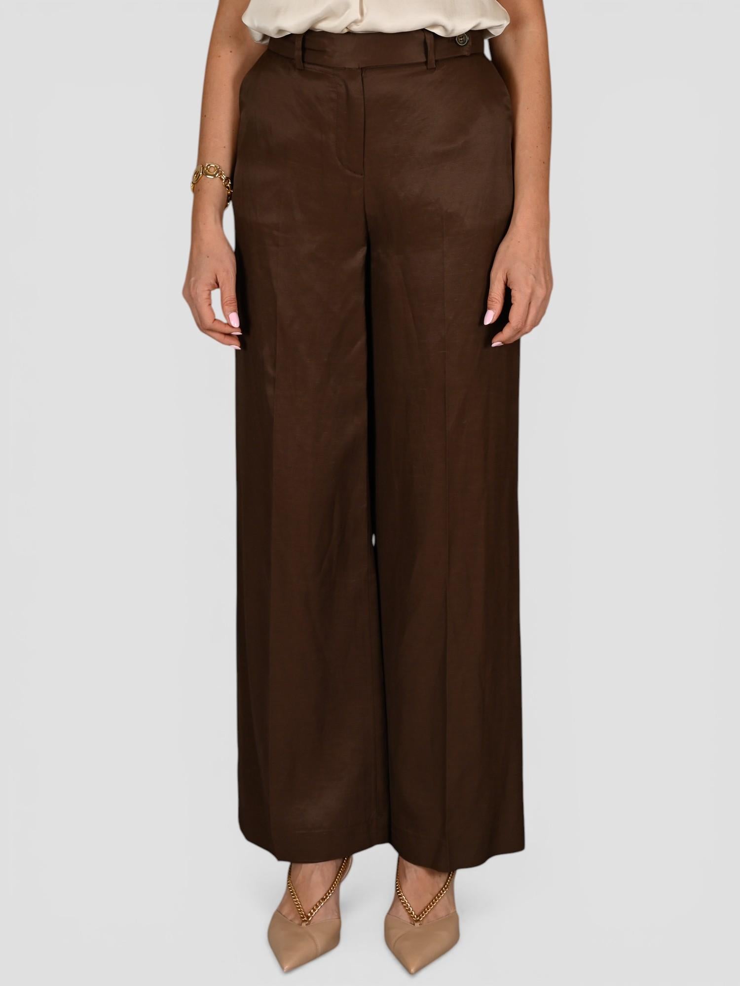 Pantalone palazzo AN21885 cioccolato AN21885 CIOCCOLATO ANITIE'