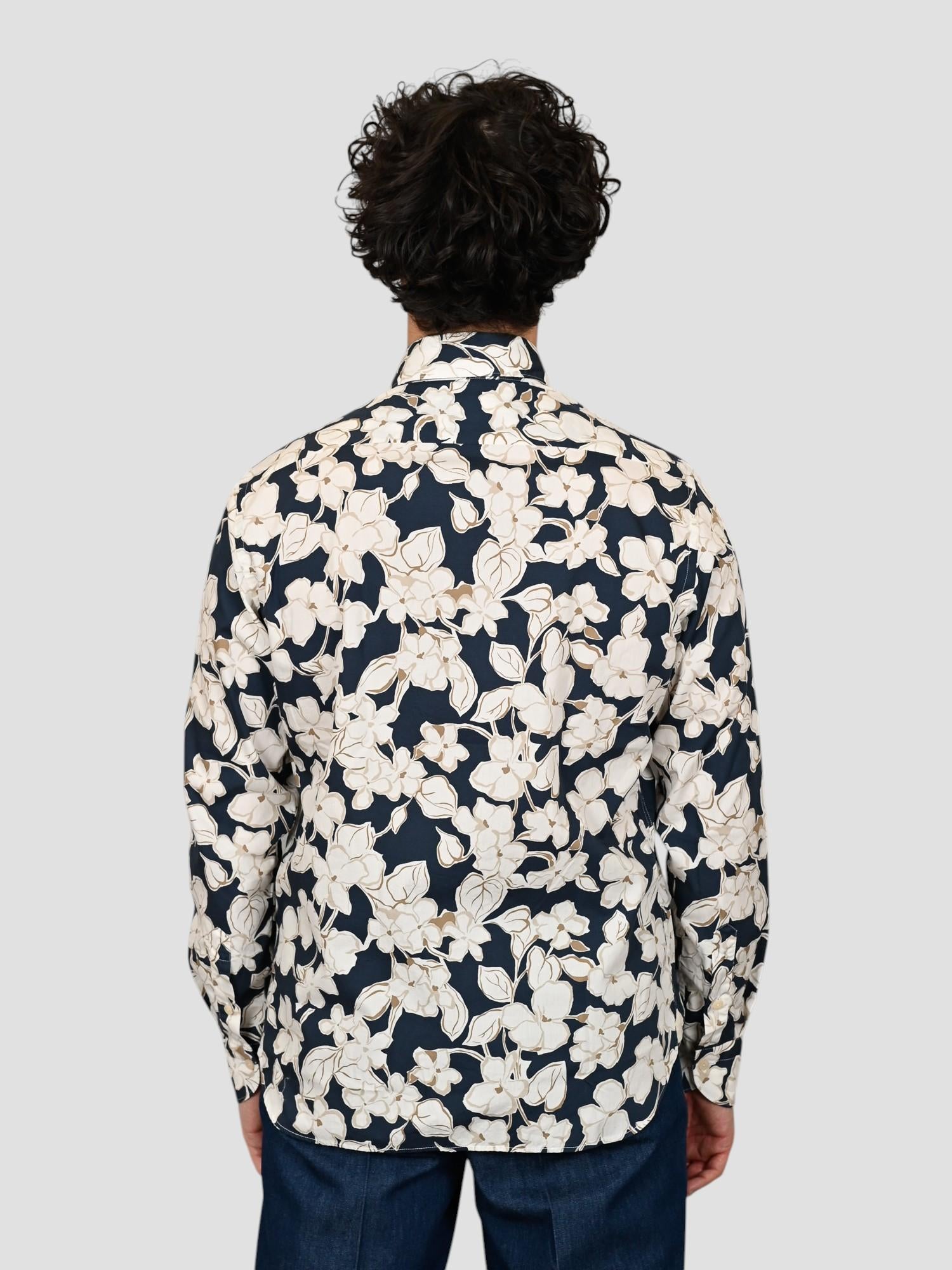 Camicia floreale 1RSYMTSFE5 puro cotone 1RSYMTS FE5 TINTORIA MATTEI