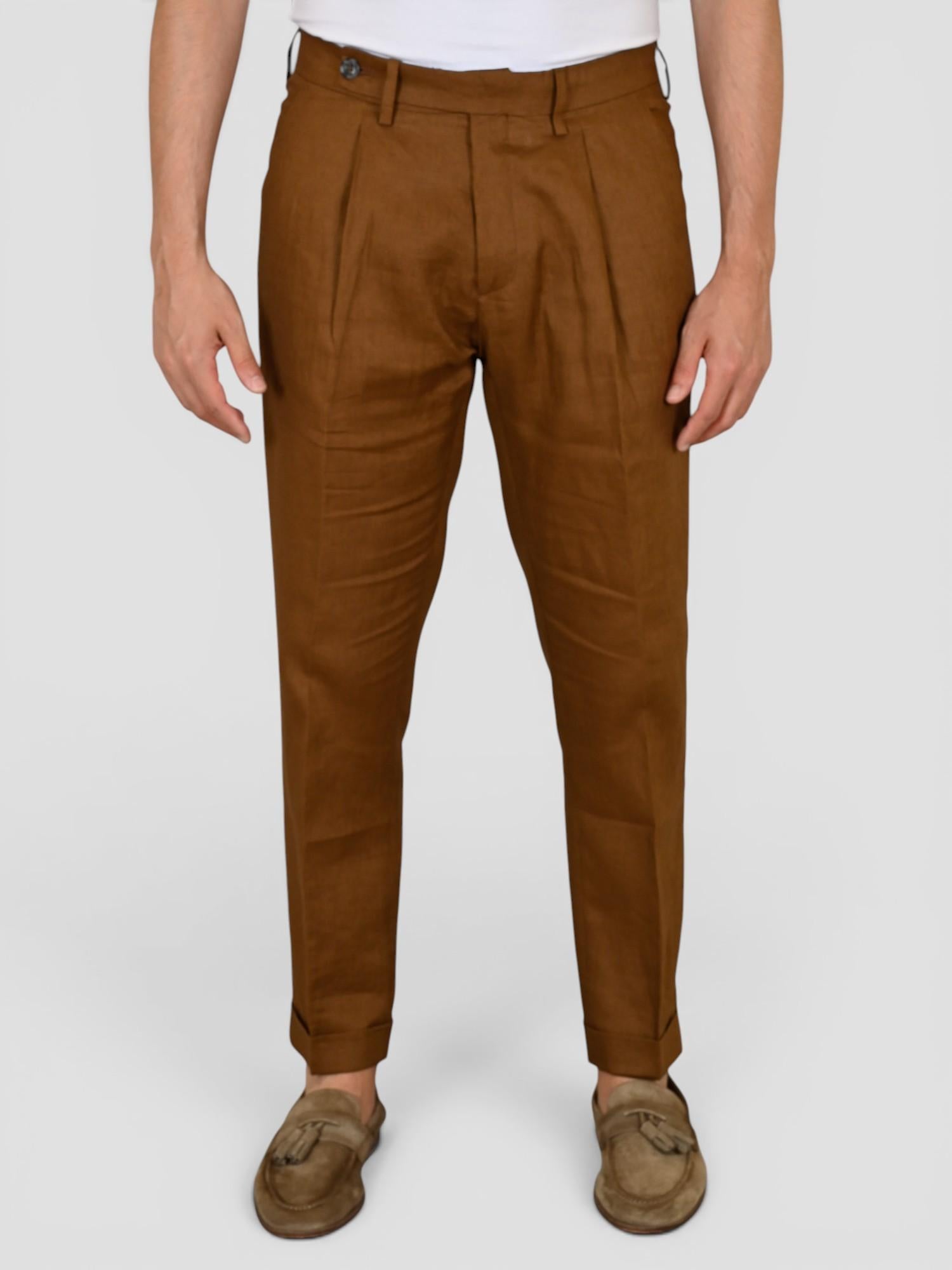 Pantalone tabacco GABRIEL LINO pence sartoriale GABRIELT95 TABACCO VANDOM