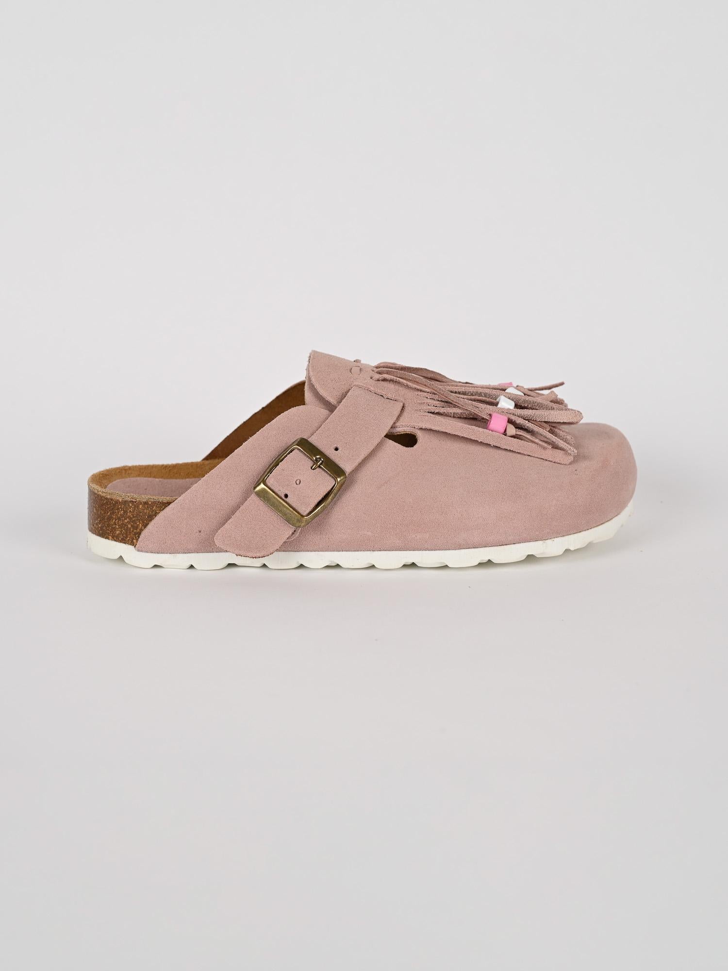 Sabot donna DANDARA cipria con frange DANDARA FRANGE CIPRIA LAGOA