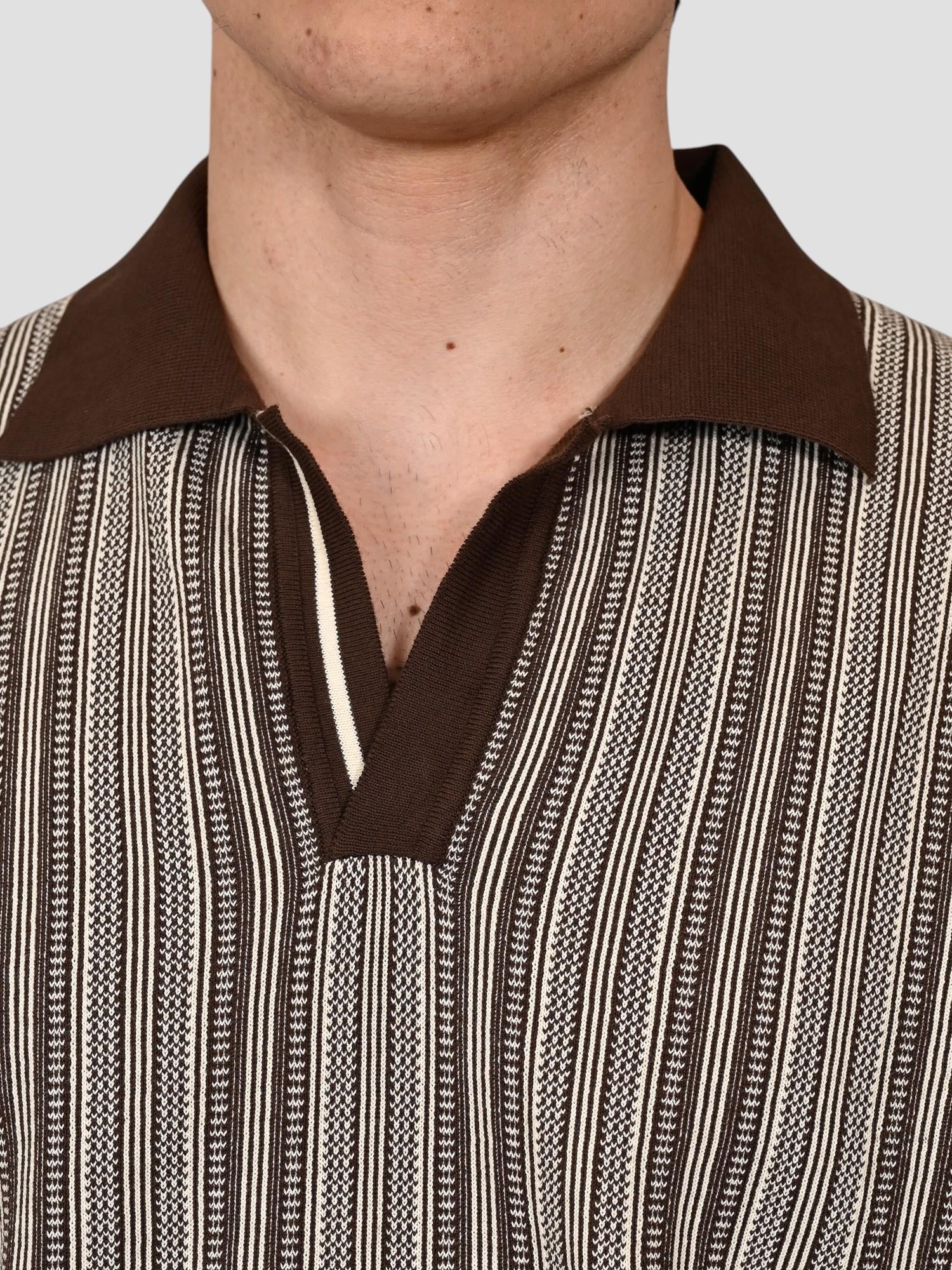 Polo moka WO 2065 jacquard vertical WO 2065 33 WOOL & CO.
