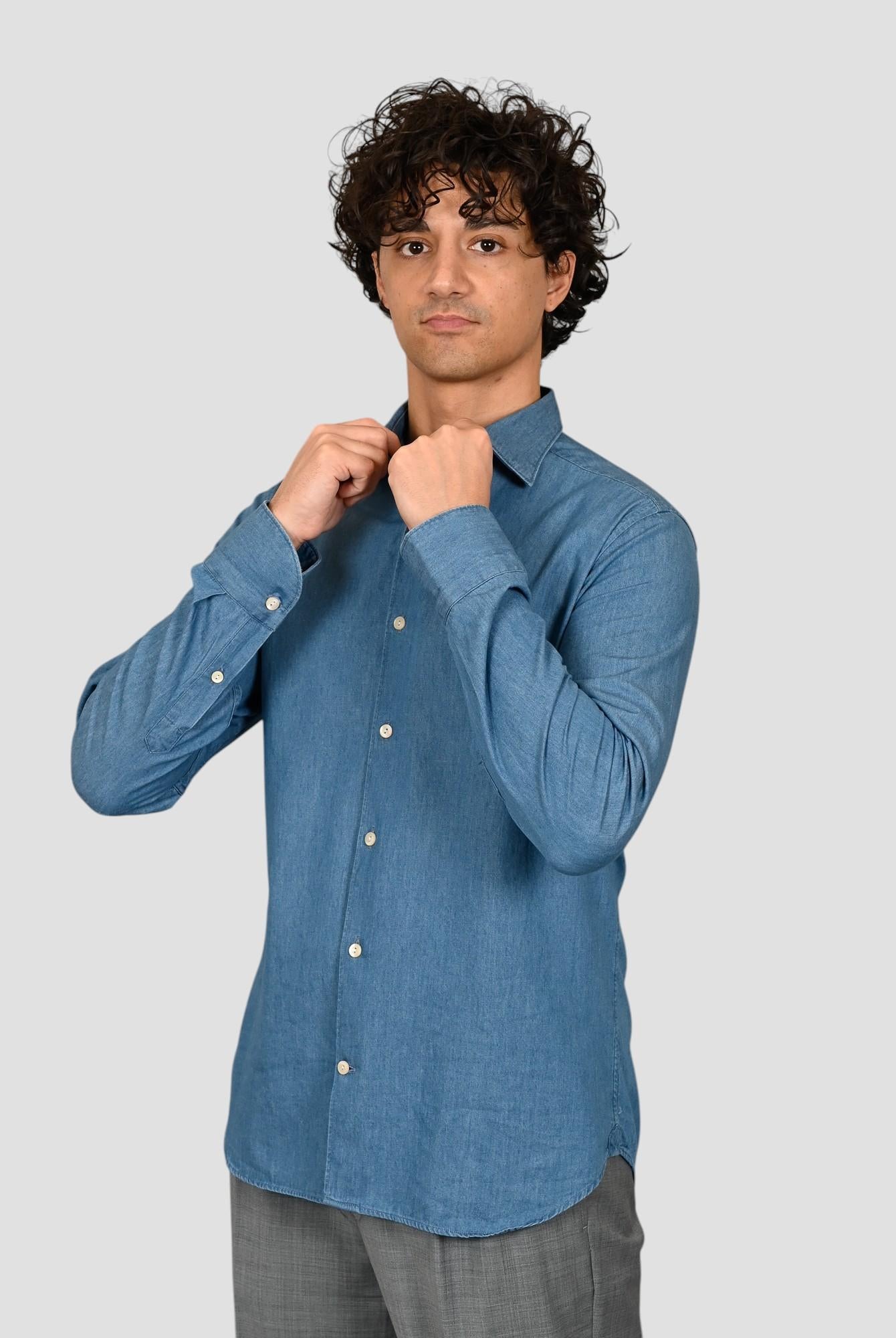 Camicia denim 1RLANM2UZ leggero 1RLANM2UZ2 DENIM TINTORIA MATTEI