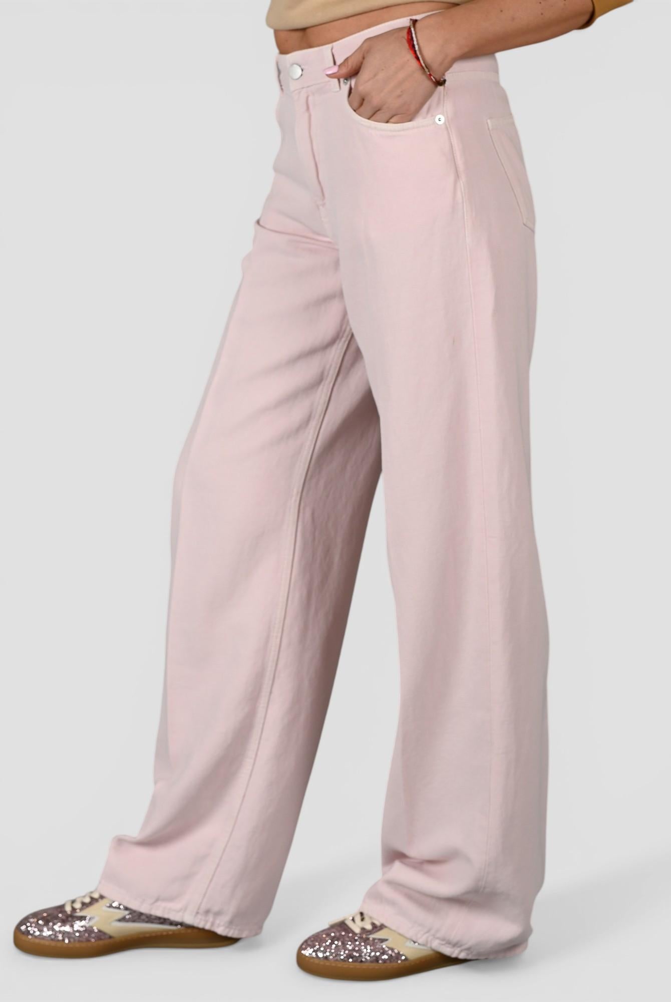 Pantalone rosa ANNA 2410 wide leg ANNA 2410C0184 T0104 SIVIGLIA