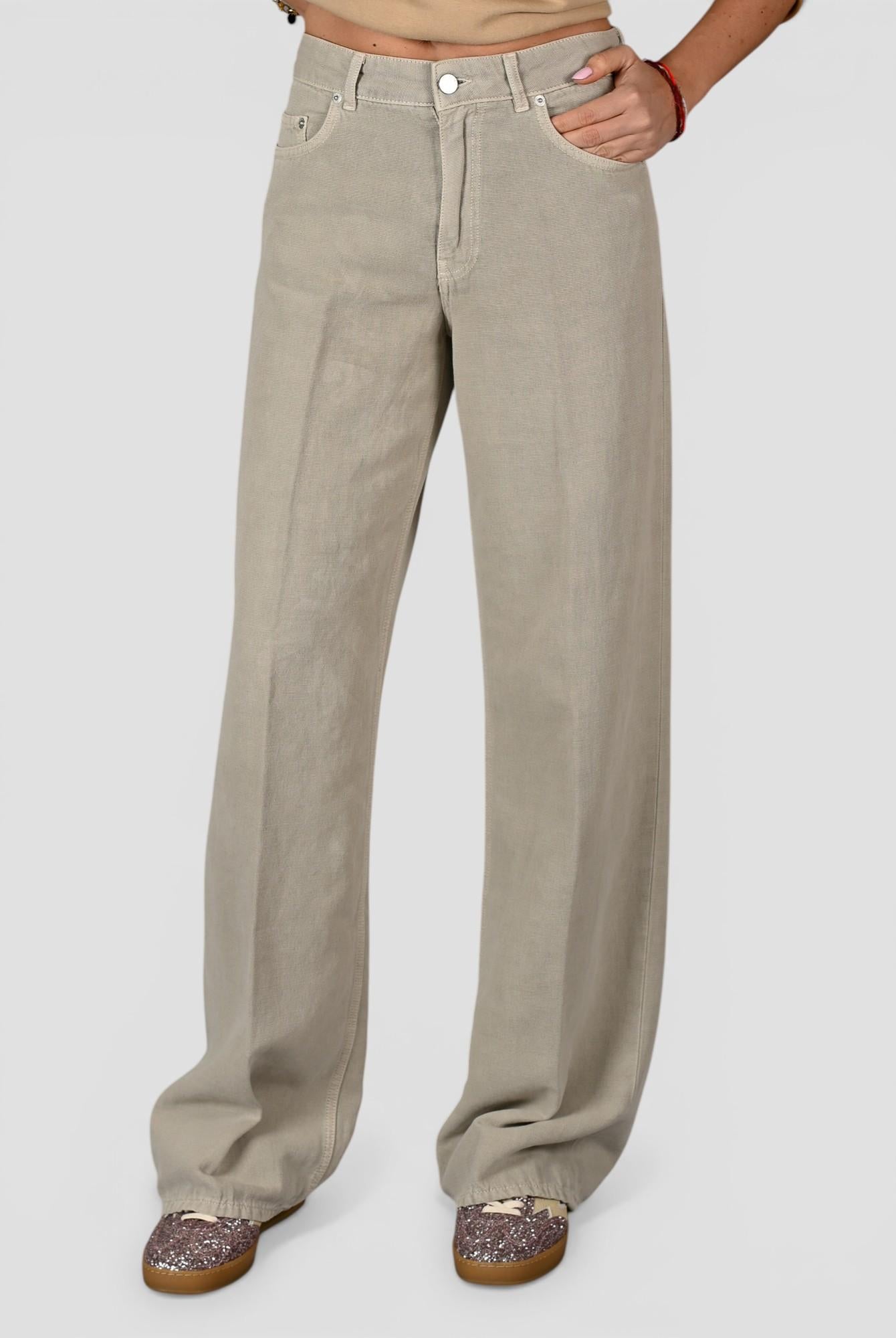 Pantalone taupe ANNA 2410 wide leg ANNA 2410C0184 T0247 SIVIGLIA