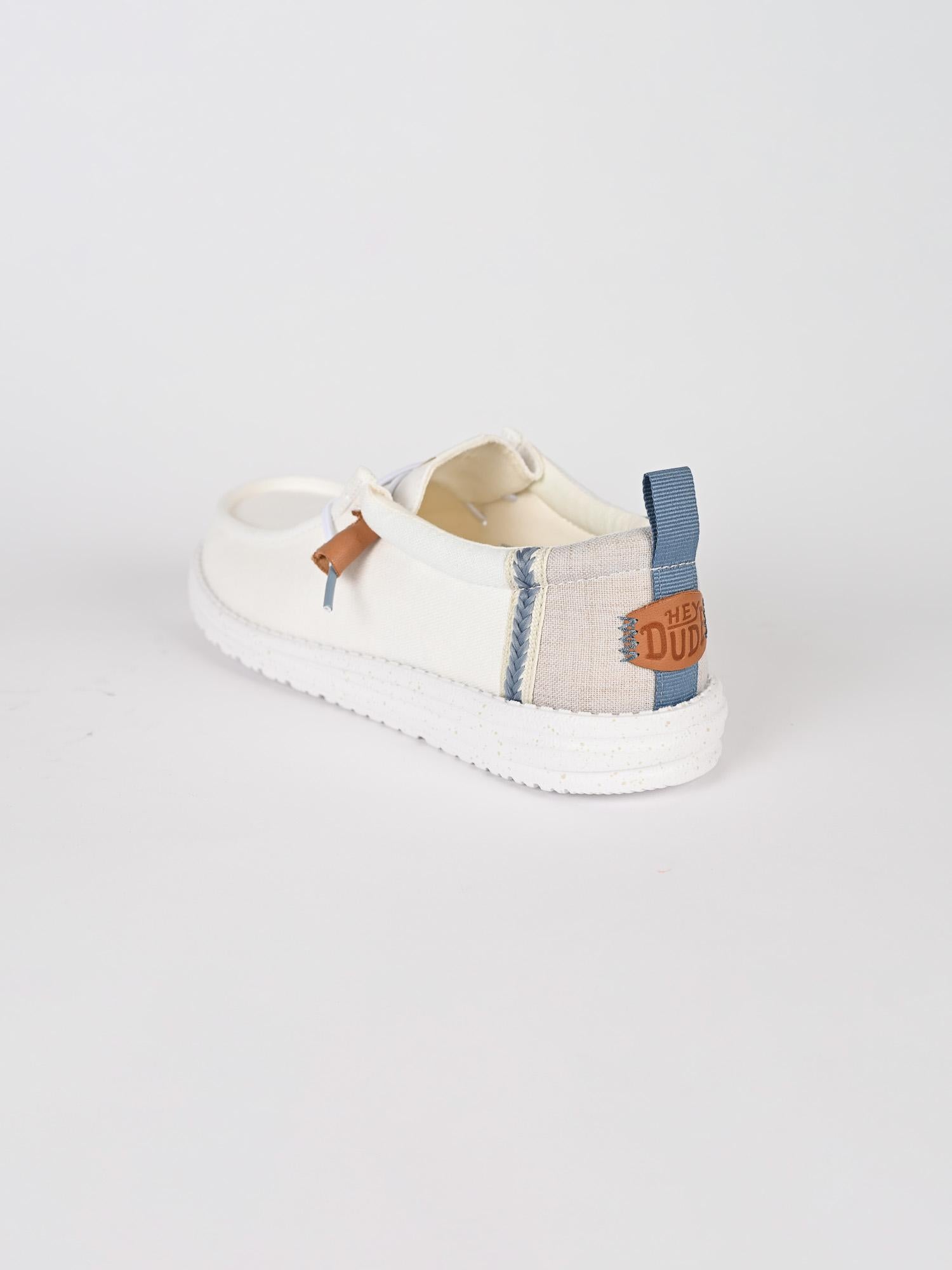 Scarpe leggere WALLY CRAFT linen white WALLY CRAFT LINEN 43086 1SO HEY DUDE