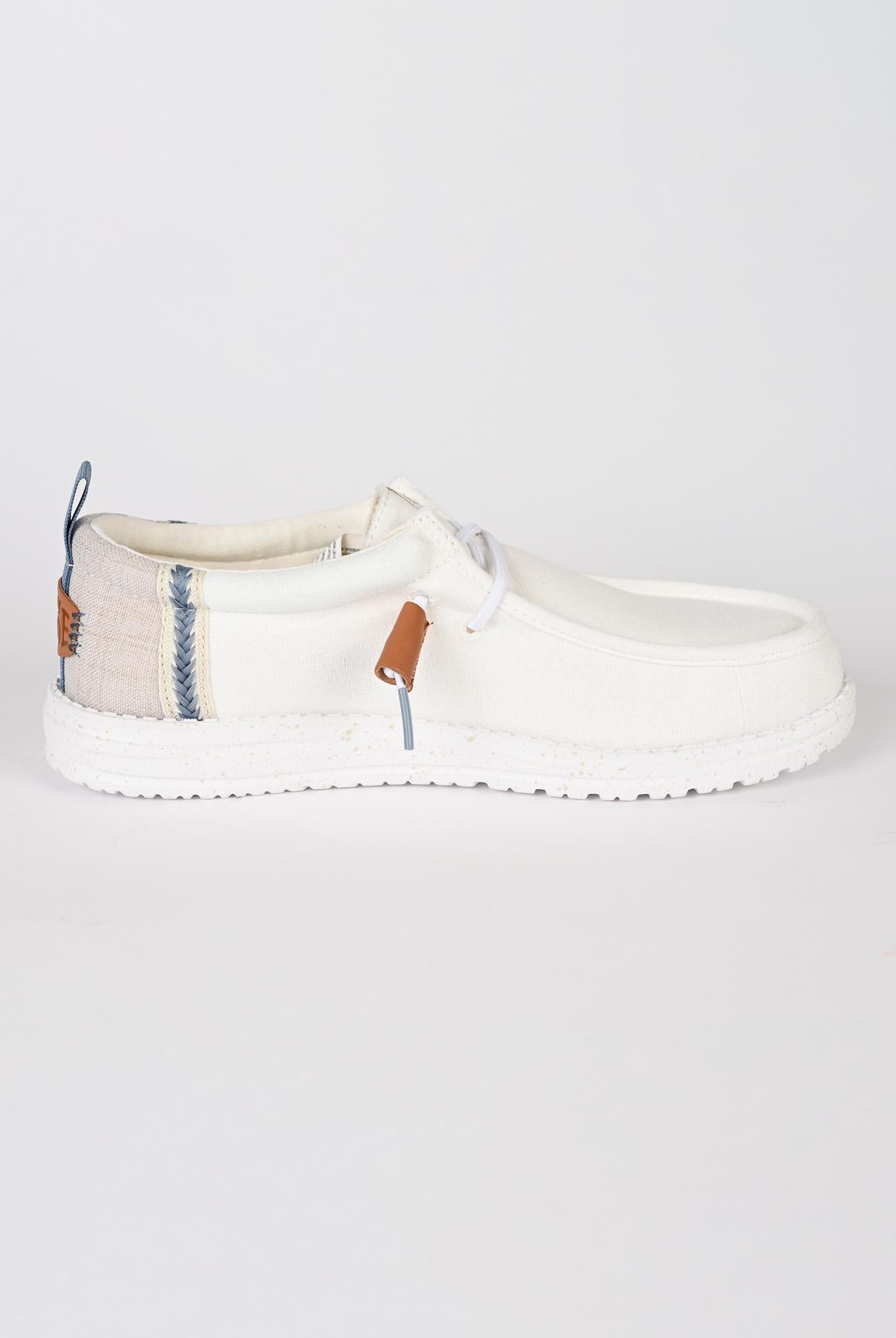 Scarpe leggere WALLY CRAFT linen white WALLY CRAFT LINEN 43086 1SO HEY DUDE