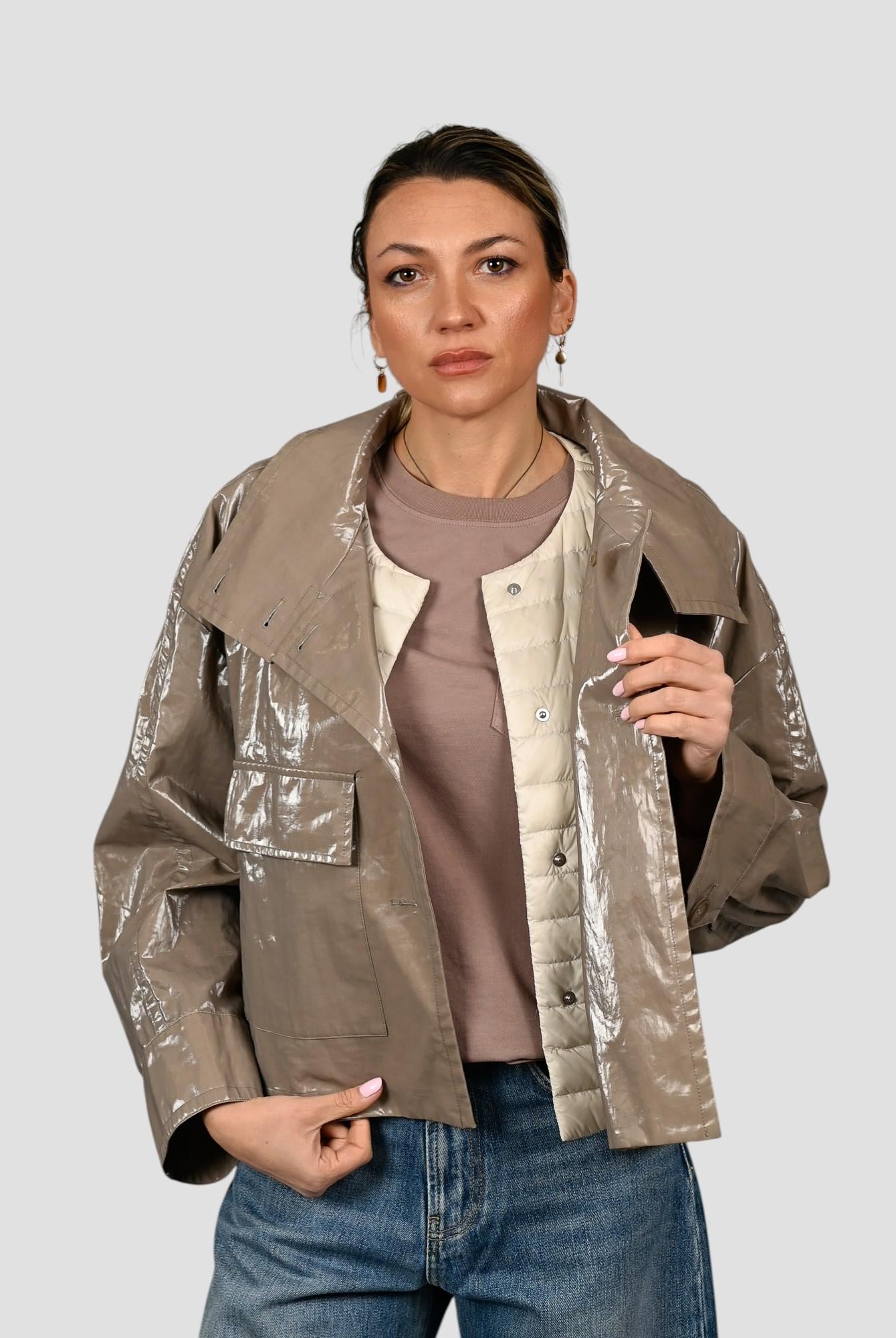 Giacca spalmata ELINA fango ELINA FANGO DUNO