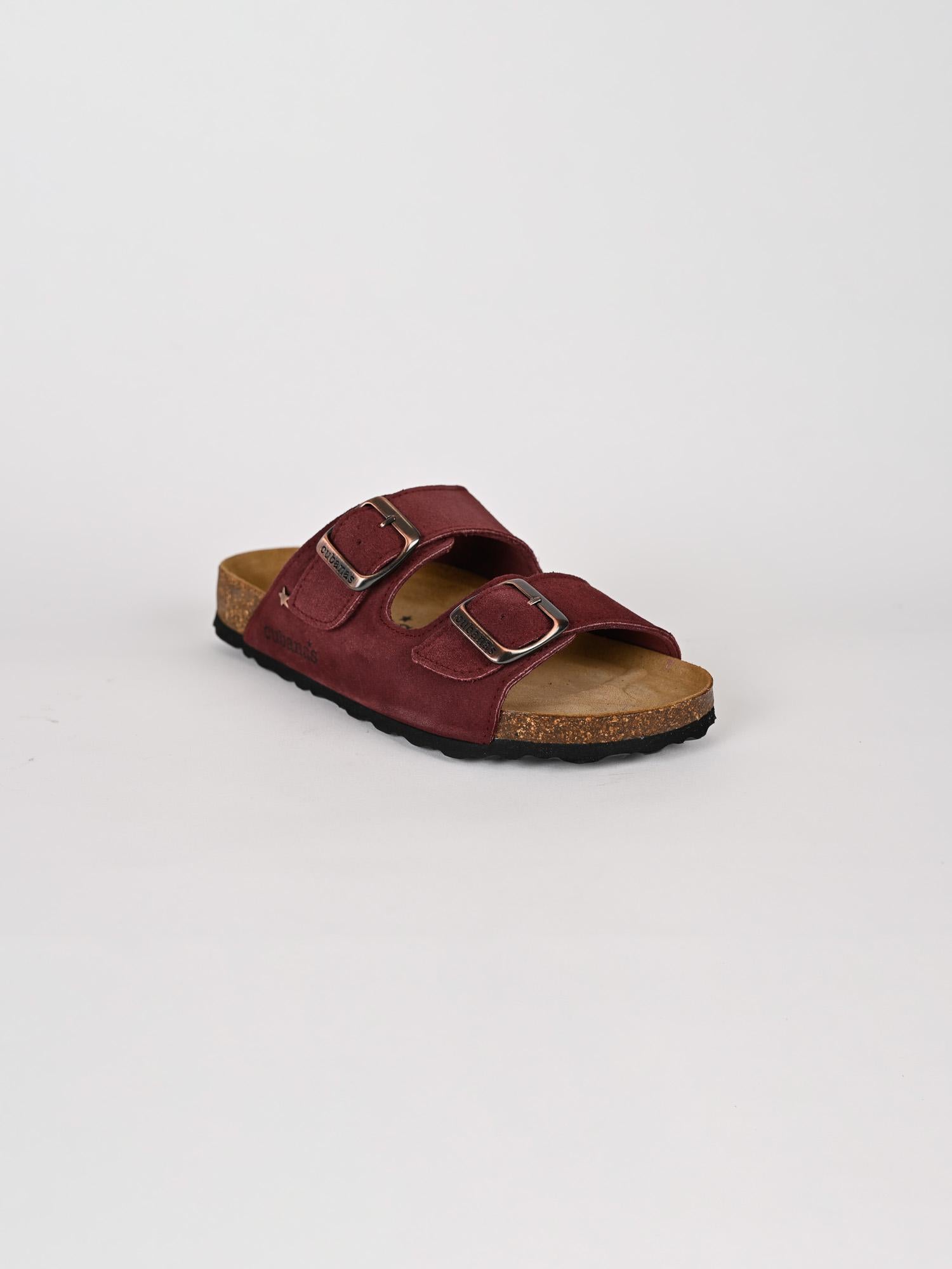 Sandalo donna AMALIA bordeaux in suede AMALIA102 BORDEAUX CUBANAS