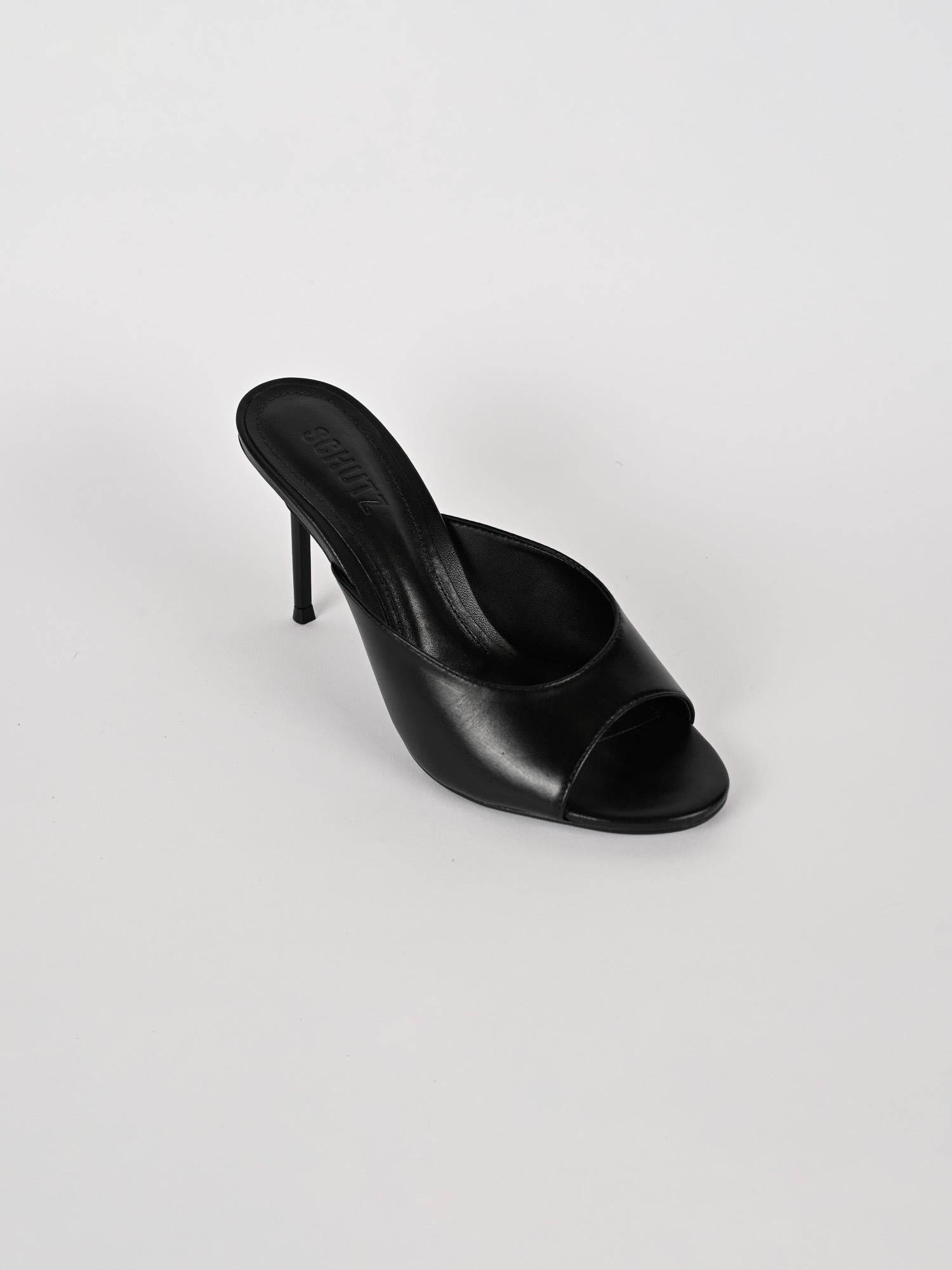 Sandalo donna nero in pelle S220900008 BLACK SCHUTZ