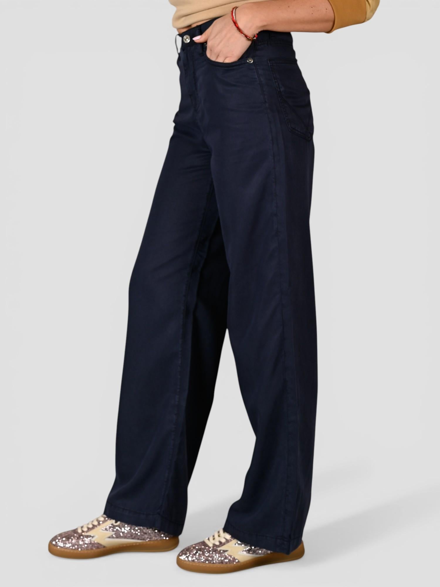 Pantalone blue navy MARTA WOMAN tencell MARTA WOMAN BLUE ROY ROGER'S