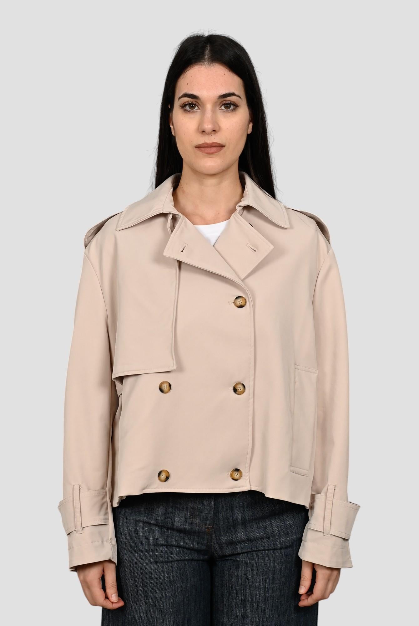 Giacca trench ANEC134 gesso ANEC134 GESSO ANITIE'