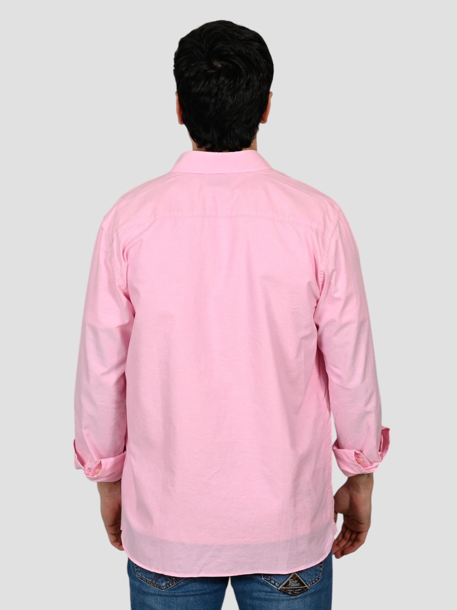 Shirt button down OXFORD NEW stripe SHIRT BOTTON WHITE PINK ROY ROGER'S