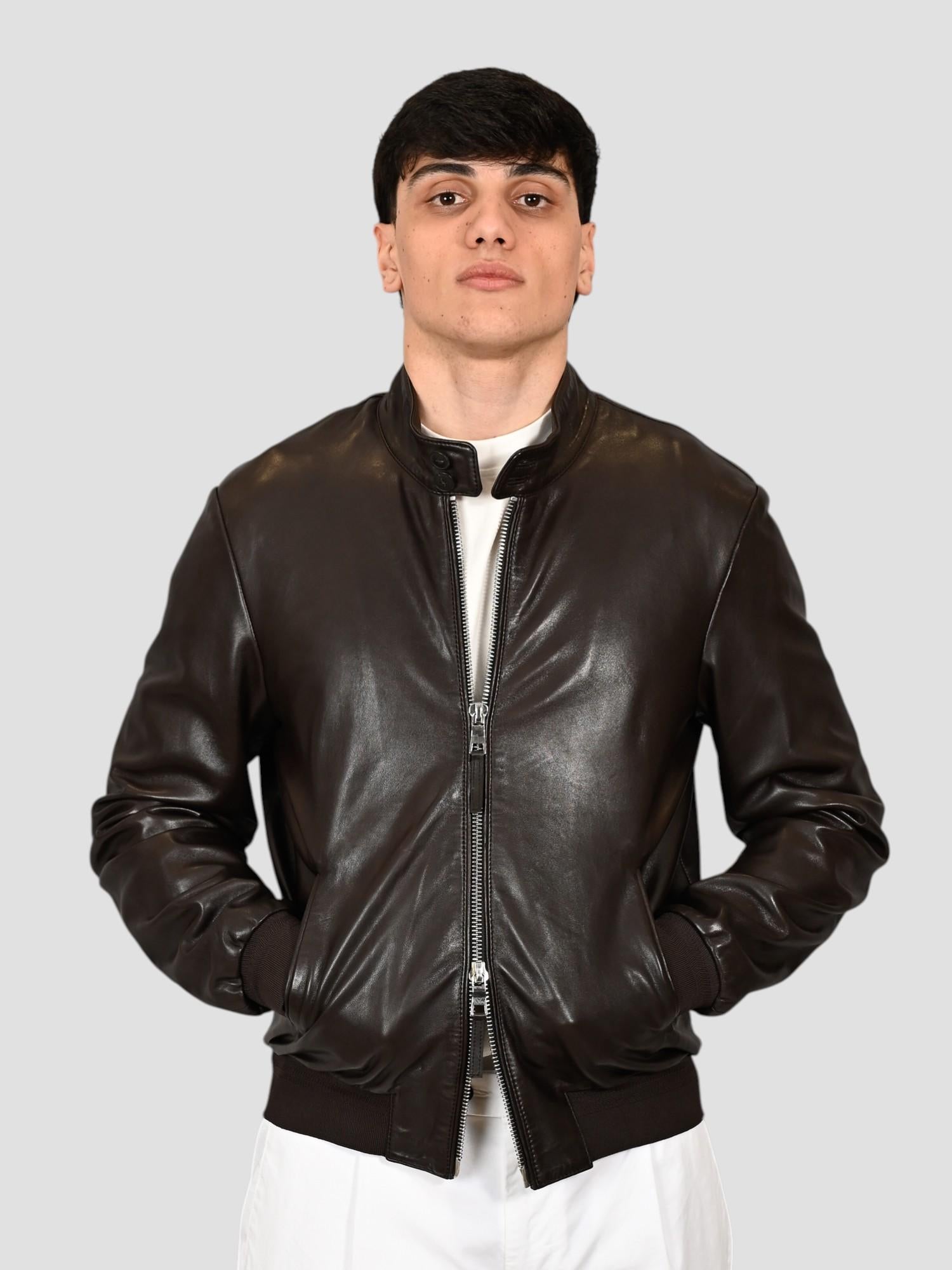 Giubbino dark brown ELVIS vegetable tanning ELVIS DARK BROWN THE JACK LEATHERS