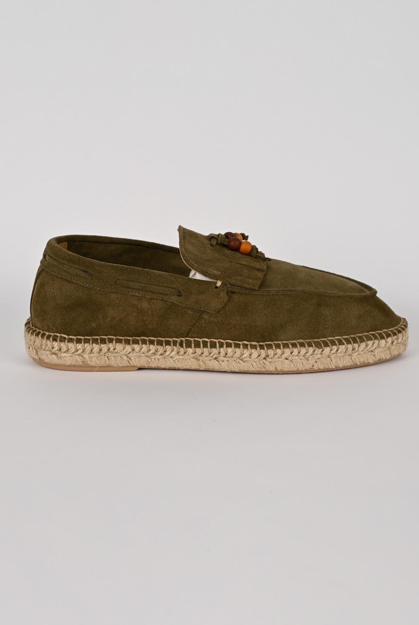 Mocassino frangia LOAFER TREBOL verde bosco suede LOAFER FRANGIA TREBOL LAGOA