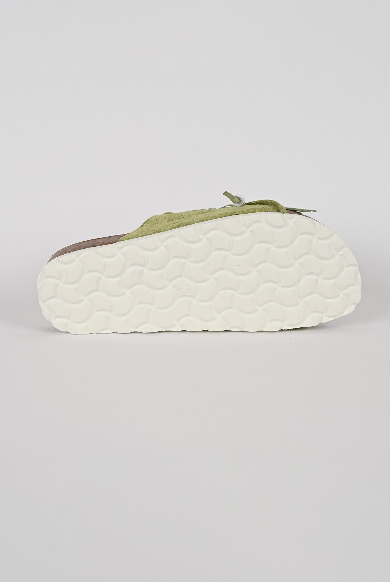Ciabatta frange MAITE PASTEL suede menta MAITE PASTEL MENTA LAGOA