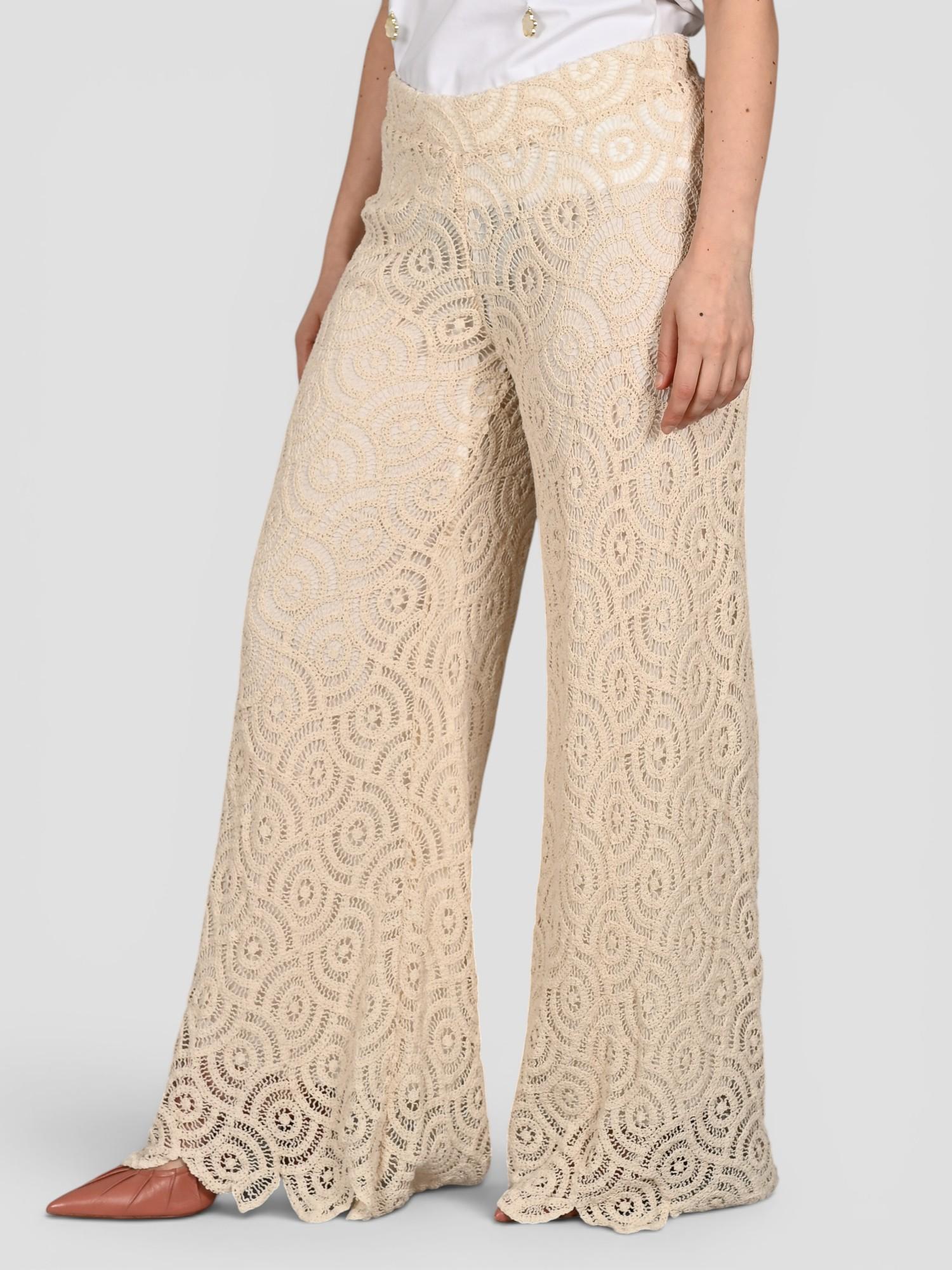 Pantalone pizzo S25P865 con coulisse S25P865 FLOREALE TENSIONE IN