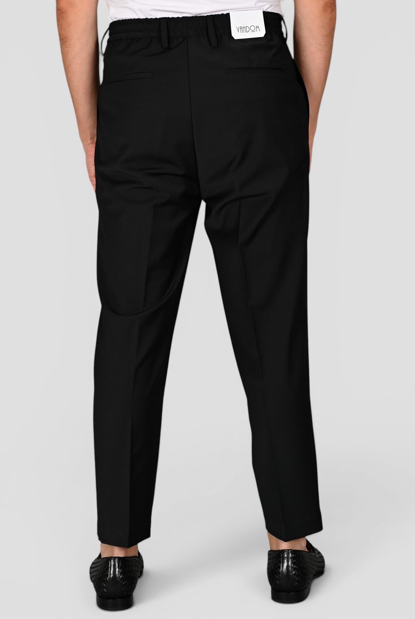 Panatalone nero FRANCESCOT 244 fresco lana FRANCESCOT244 NERO VANDOM