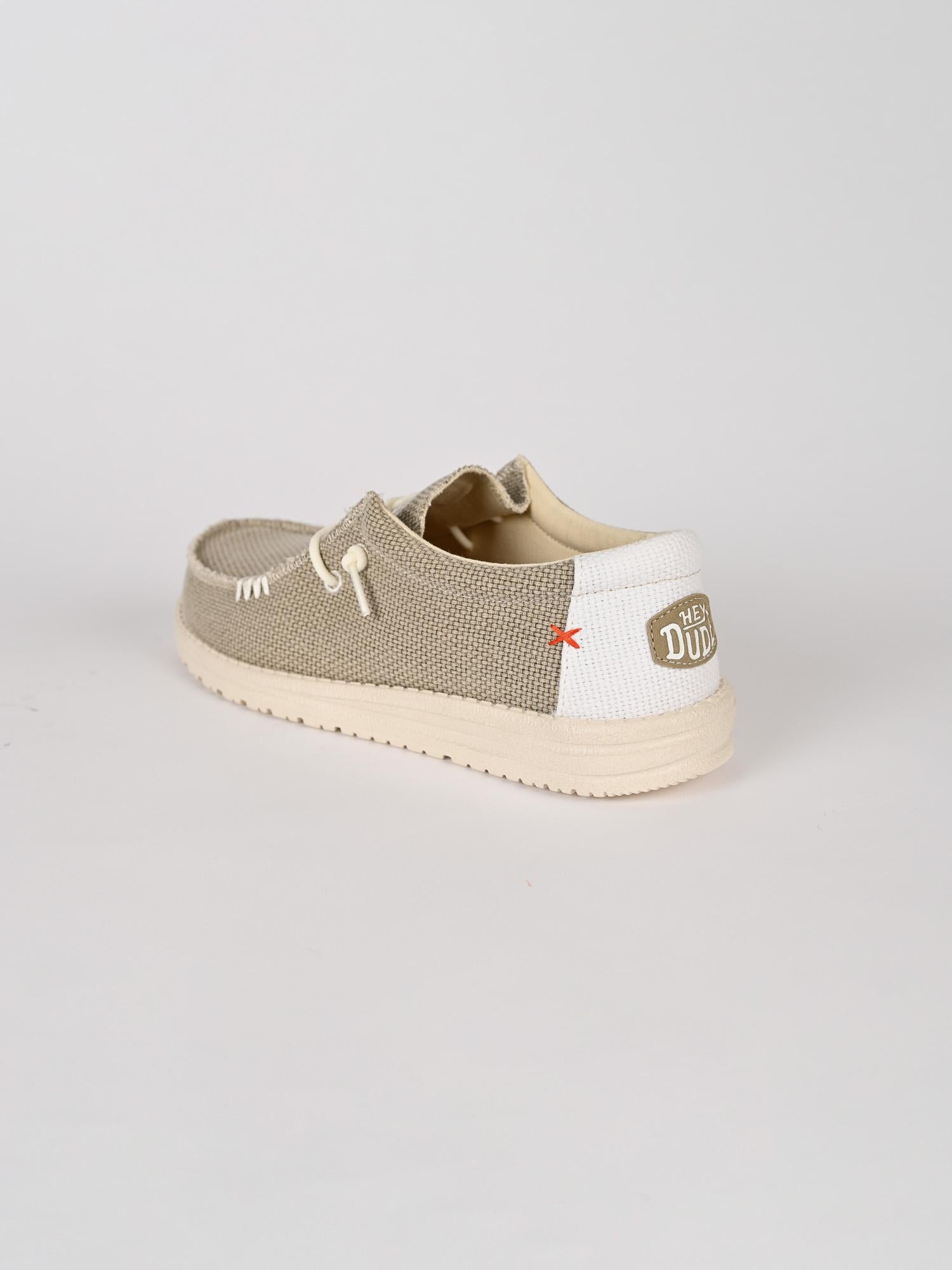 Scarpe leggere WALLY BRAIDED off white WALLY BRAIDED OFF WHITE HEY DUDE