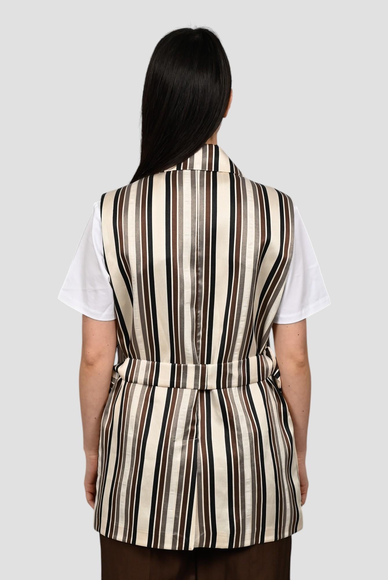 Gilet rigato 25D7389 giacca con cintura 25D7389 UNICA TENSIONE IN