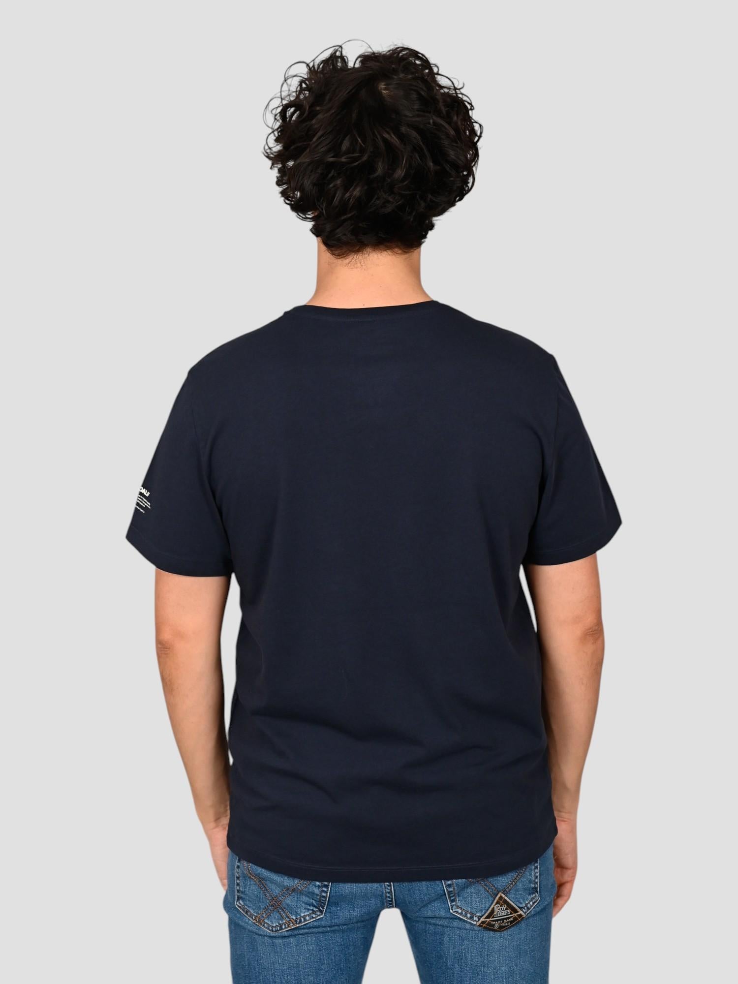 T-shirt blu VENTALF BLACK basic TS VENTALF NERO ECOALF