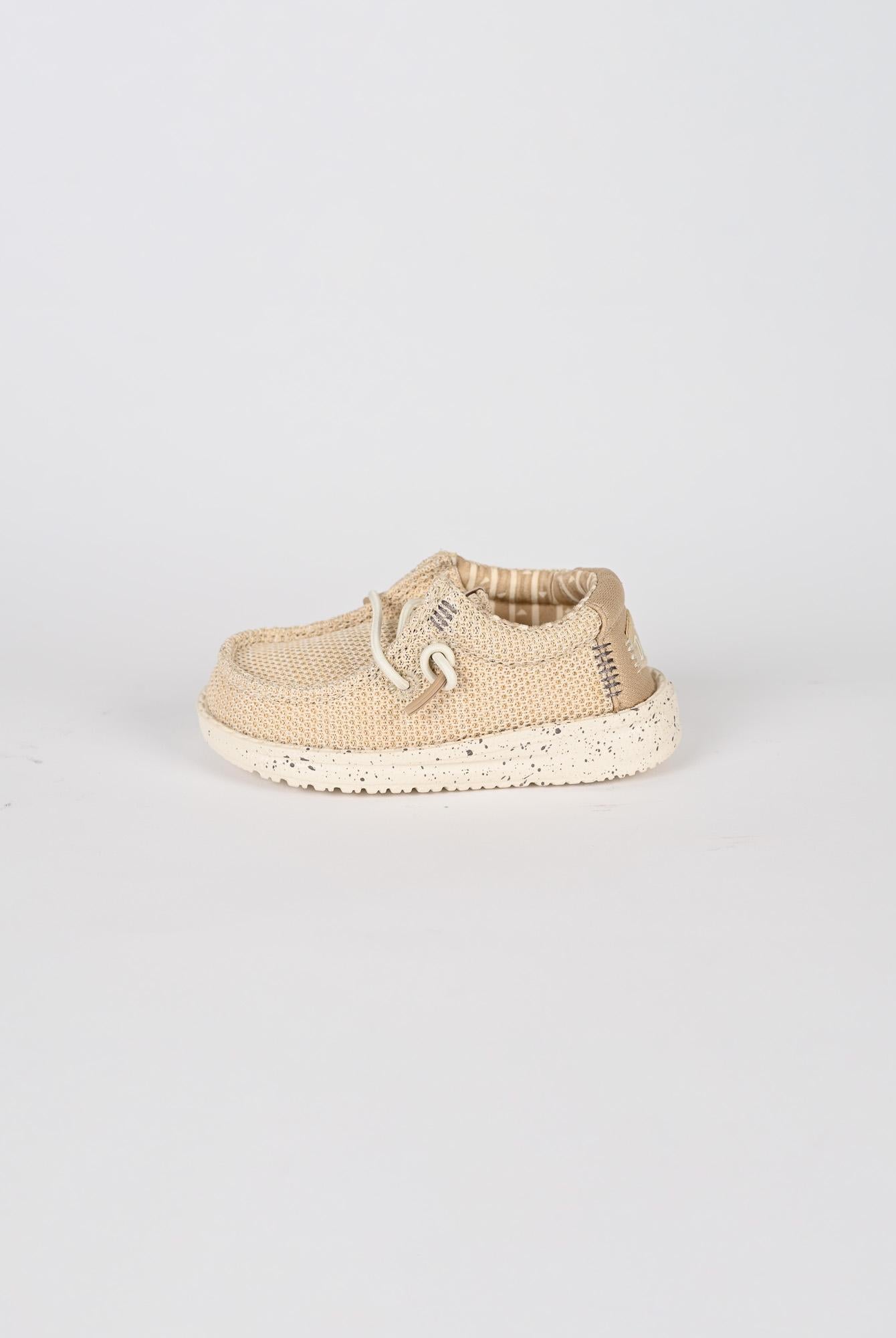 Slip-on teen WALLY STRETCH cream WALLY T STRETCH CREAM HEY DUDE