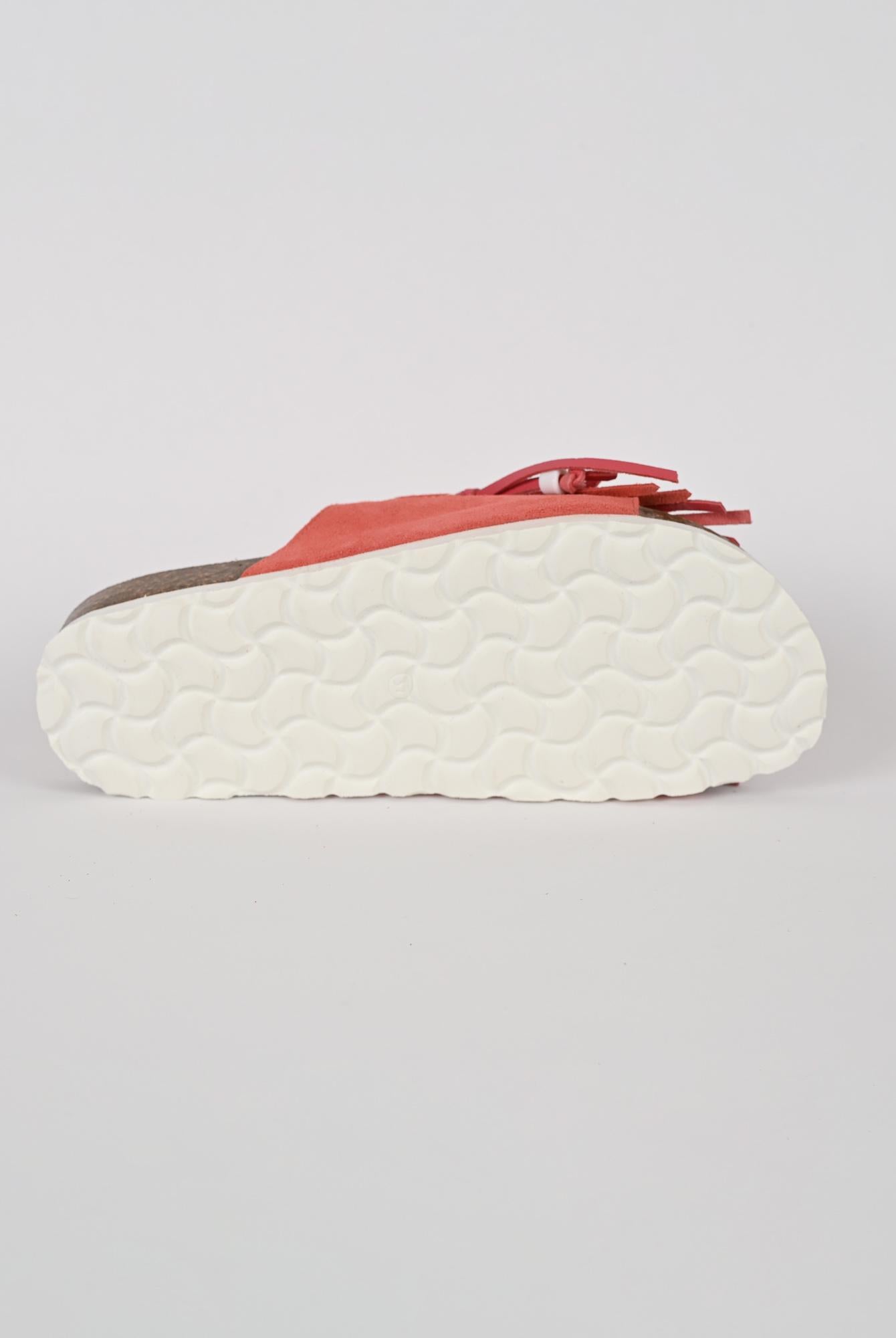 Ciabatta frange MAITE PASTEL suede corallo MAITE PASTEL CORALLO LAGOA