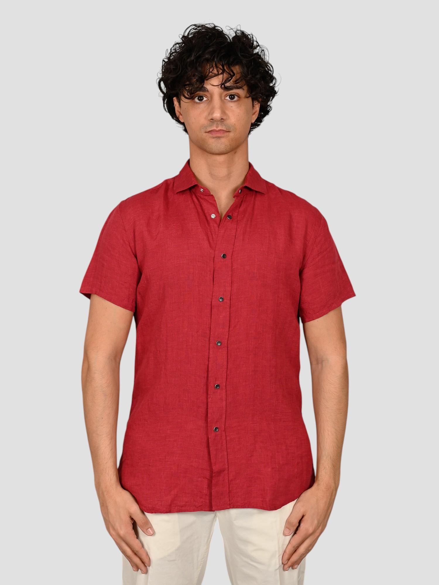 Camicia amaranto 16U4 8837 puro lino 16U48837 007 MARCUS