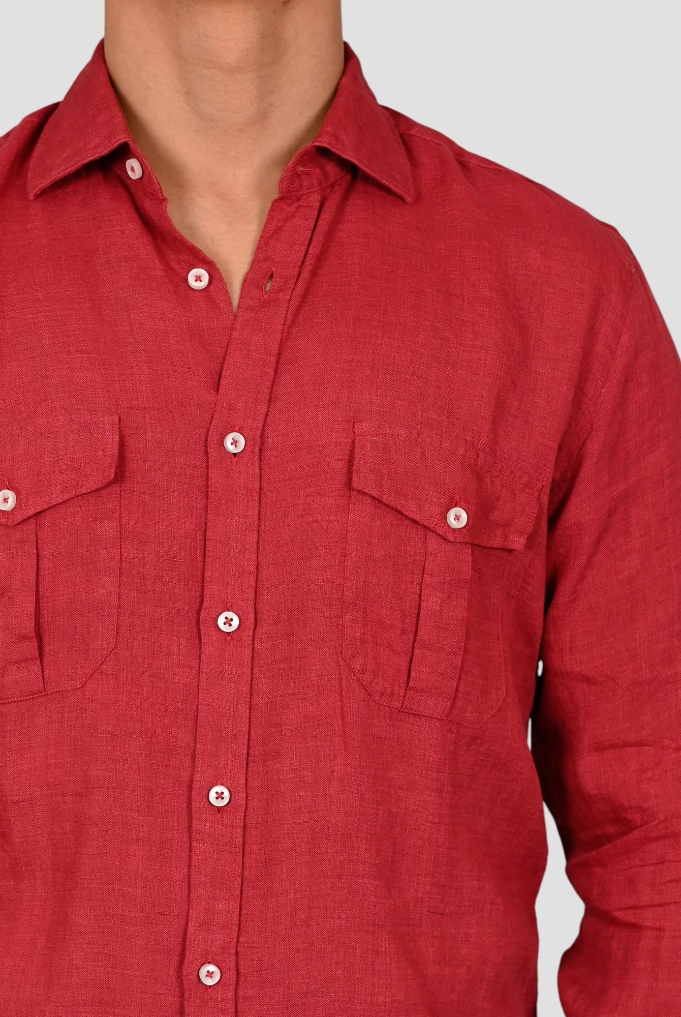 Camicia amaranto16W4 8837 puro lino 16W48837 007 MARCUS