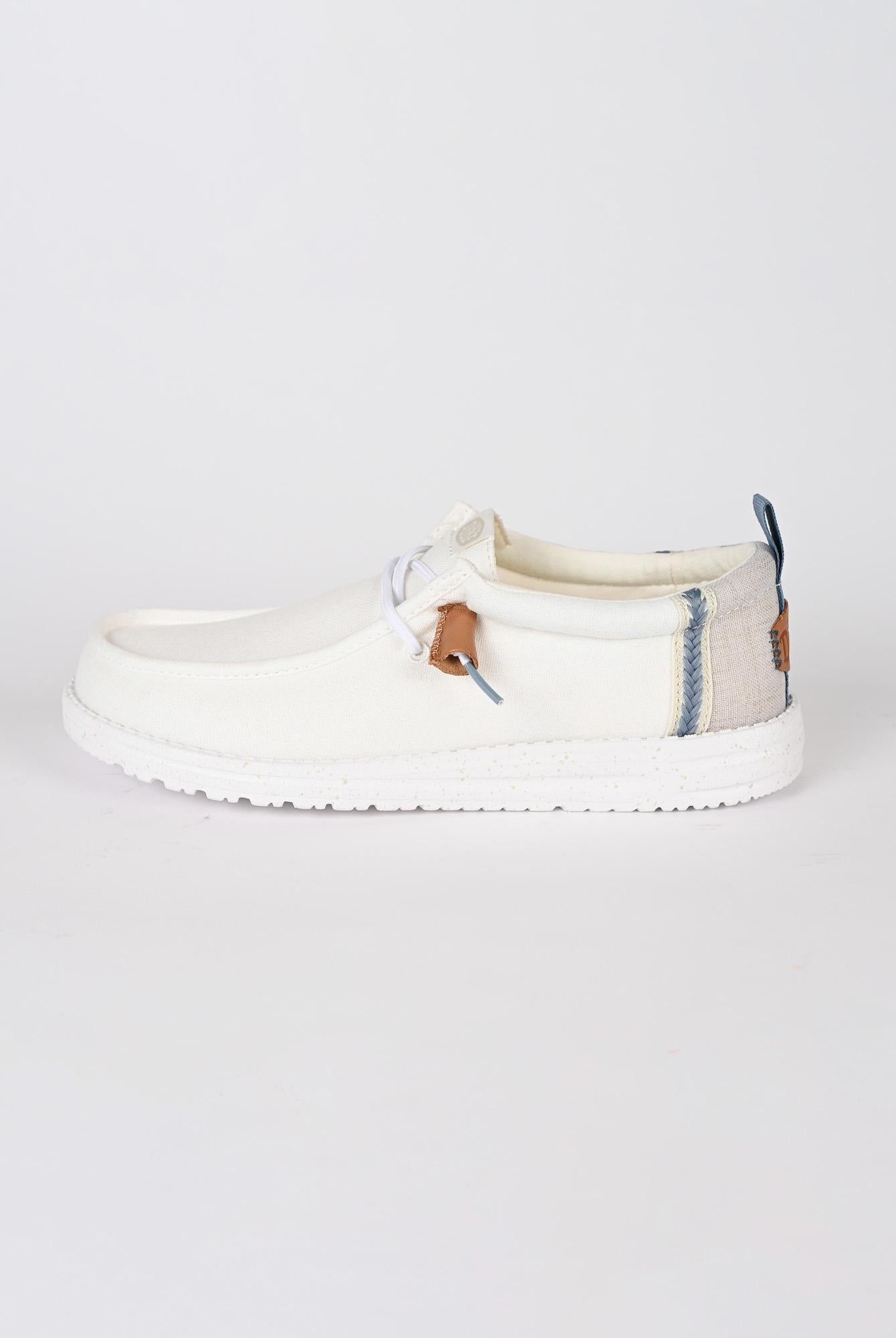 Scarpe leggere WALLY CRAFT linen white WALLY CRAFT LINEN 43086 1SO HEY DUDE