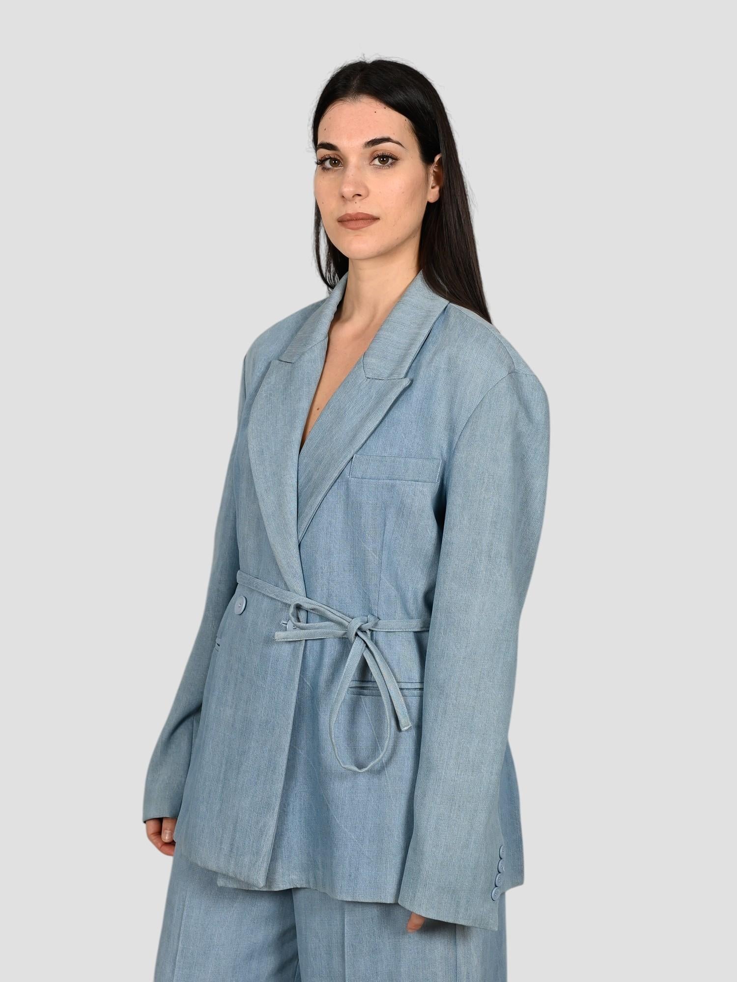 Giacca denim S25J801 chambray chiaro S25J801 CELESTE TENSIONE IN