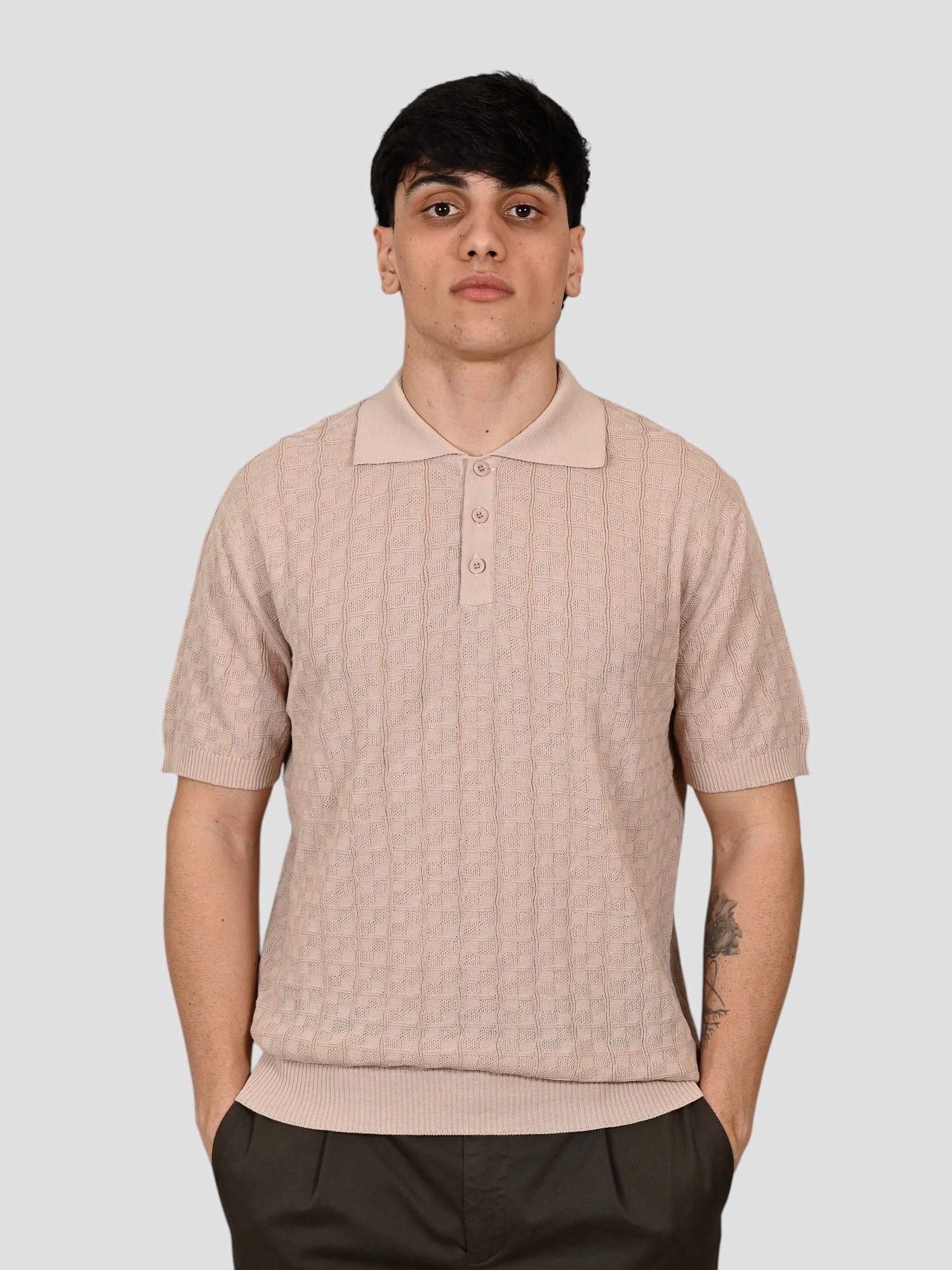 Polo cipria WO 2050 ice cotton WO 2050 0060 WOOL & CO.