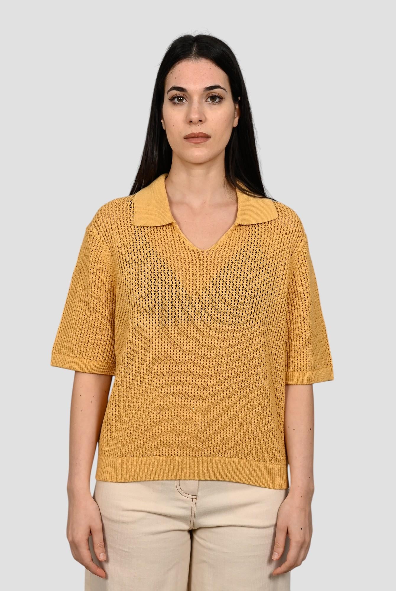 Polo ocra ARGANALF maglia skipper ARGANAFL 013 ECRU ECOALF