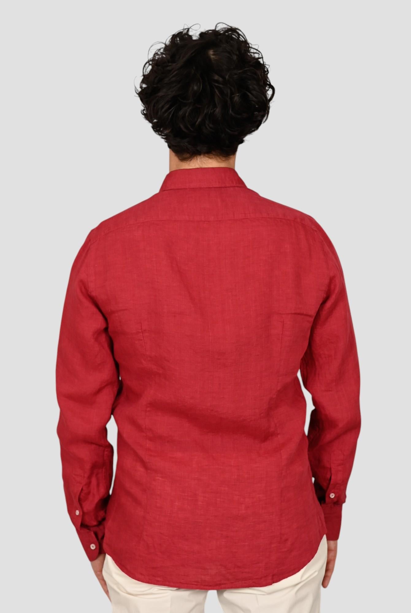 Camicia amaranto16W4 8837 puro lino 16W48837 007 MARCUS