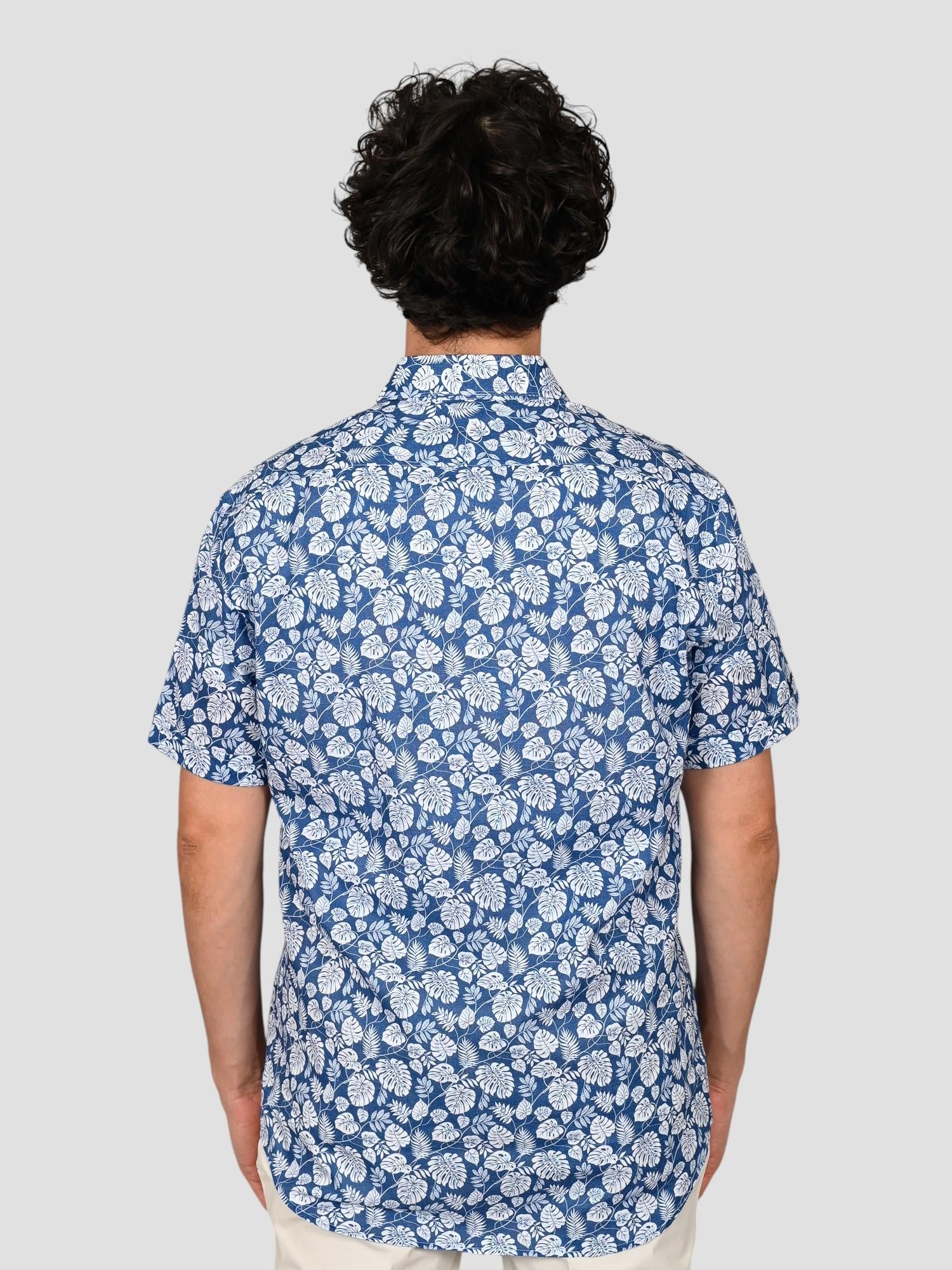 Camicia floreale TA66 8825 blu royal TA668825 003 MARCUS