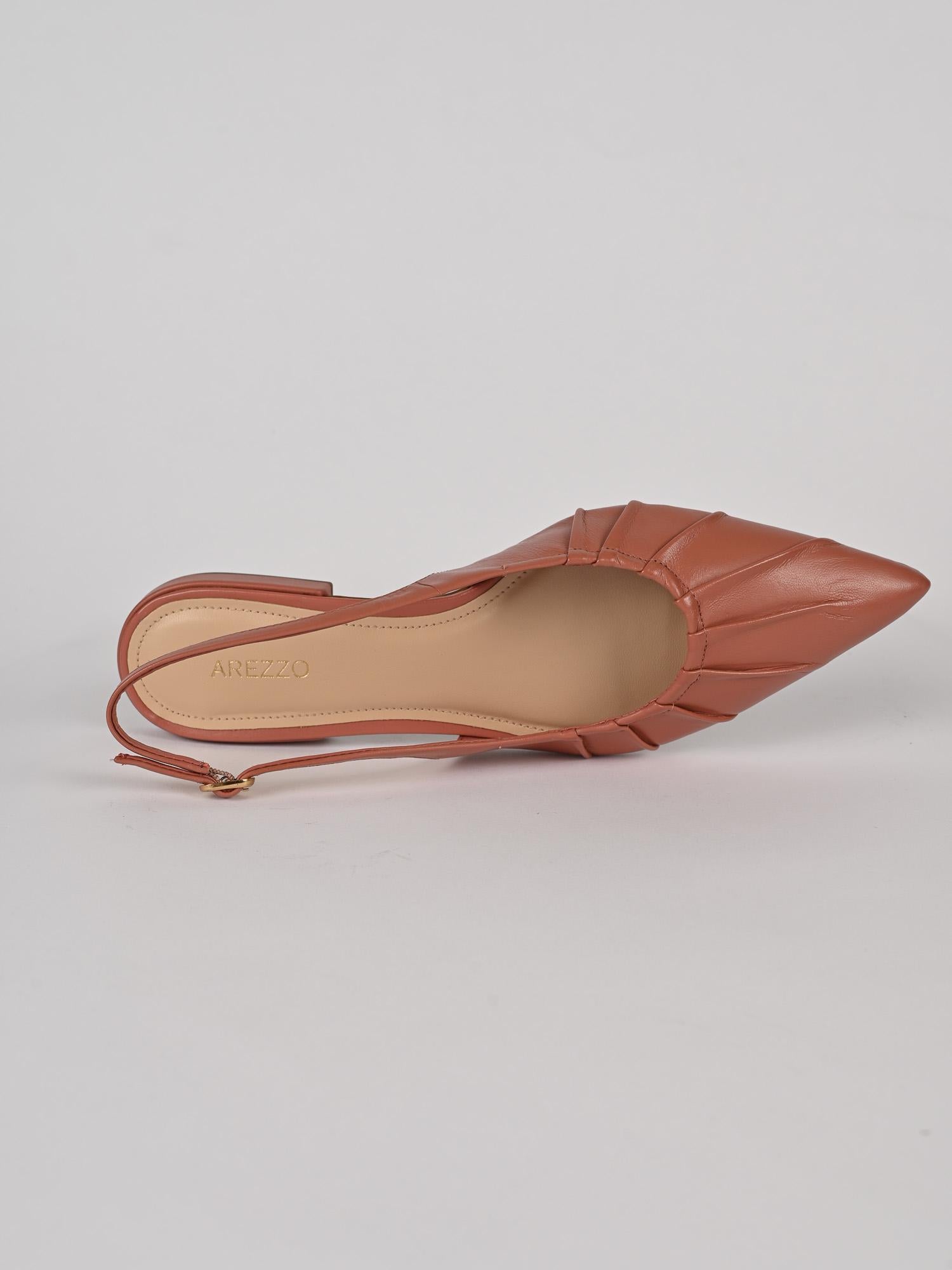 Slingback donna cipria in pelle A130290009 30003 AREZZO