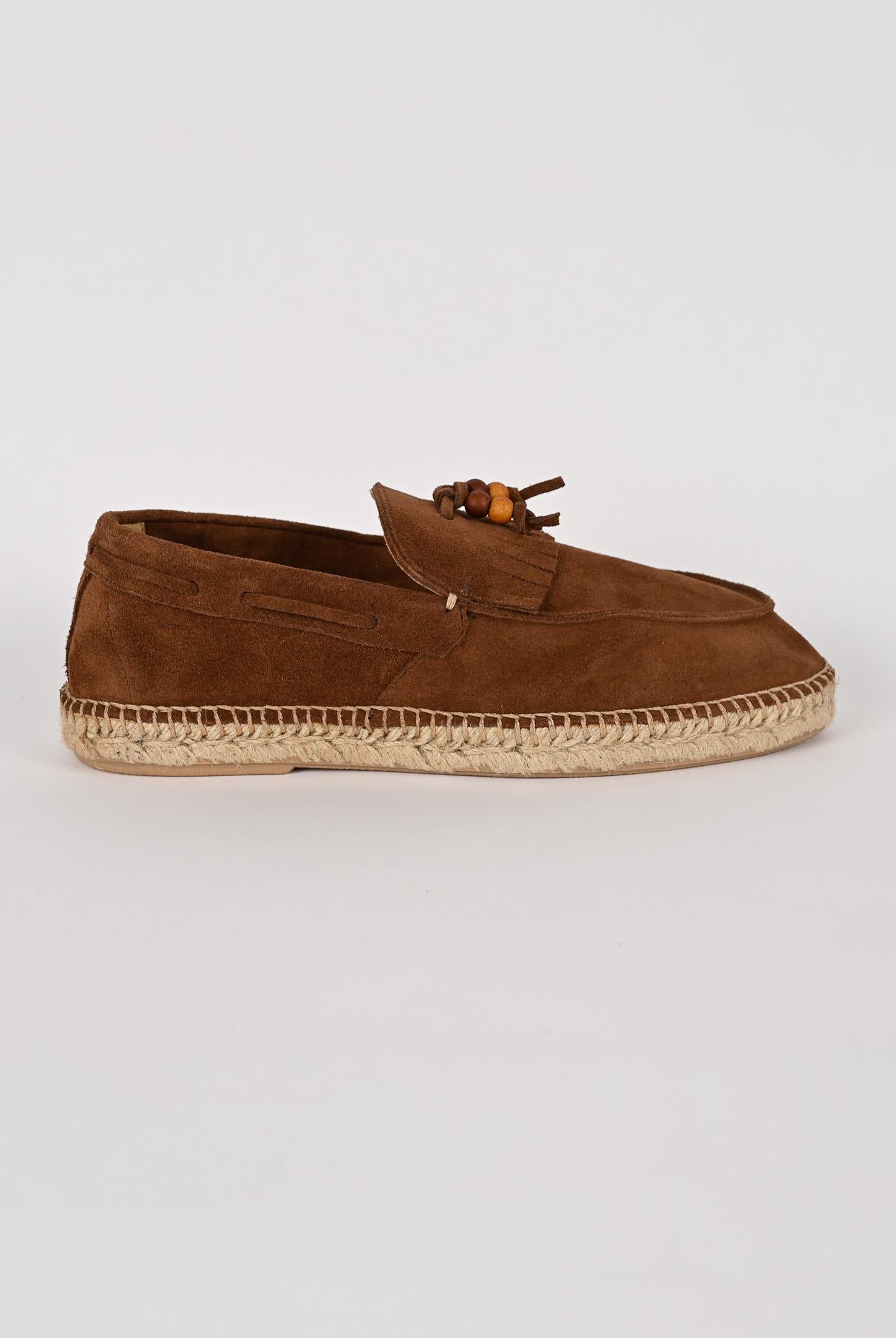 Mocassino frangia LOAFER TREBOL castagna suede LOAFER FRANGIA CASTAGNA LAGOA