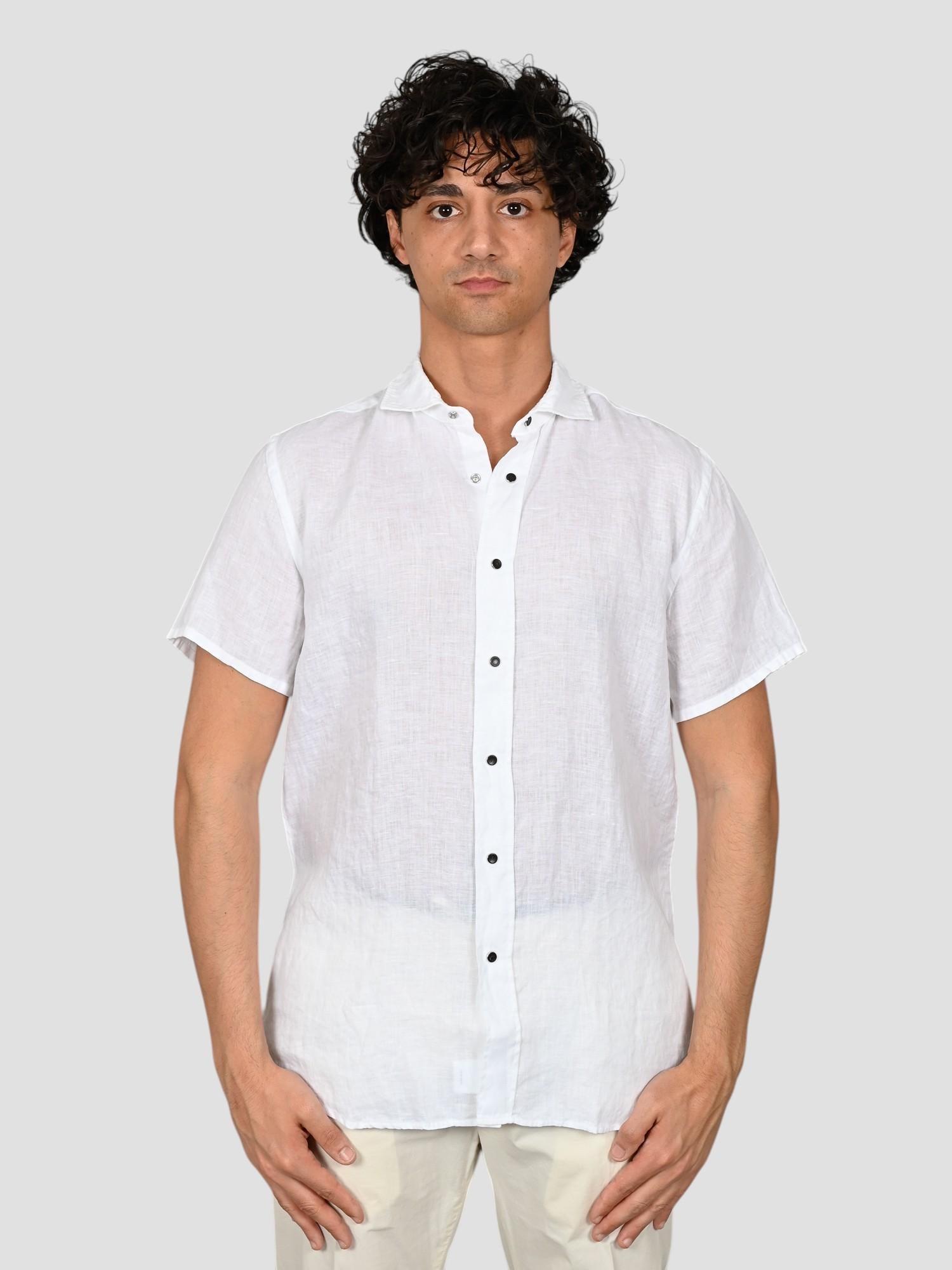 Camicia bianca 16U4 8837 puro lino 16U48837 001 MARCUS