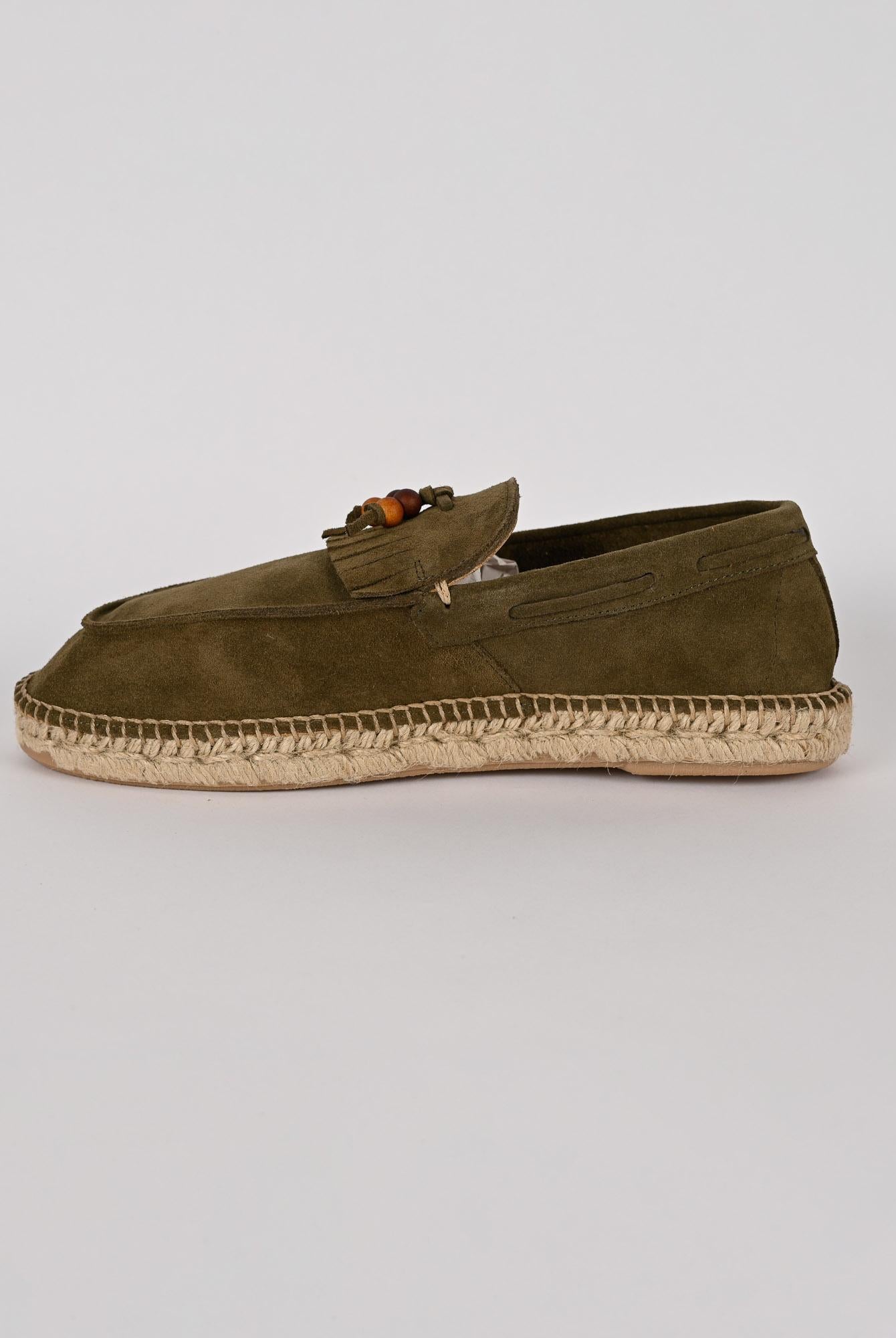 Mocassino frangia LOAFER TREBOL verde bosco suede LOAFER FRANGIA TREBOL LAGOA