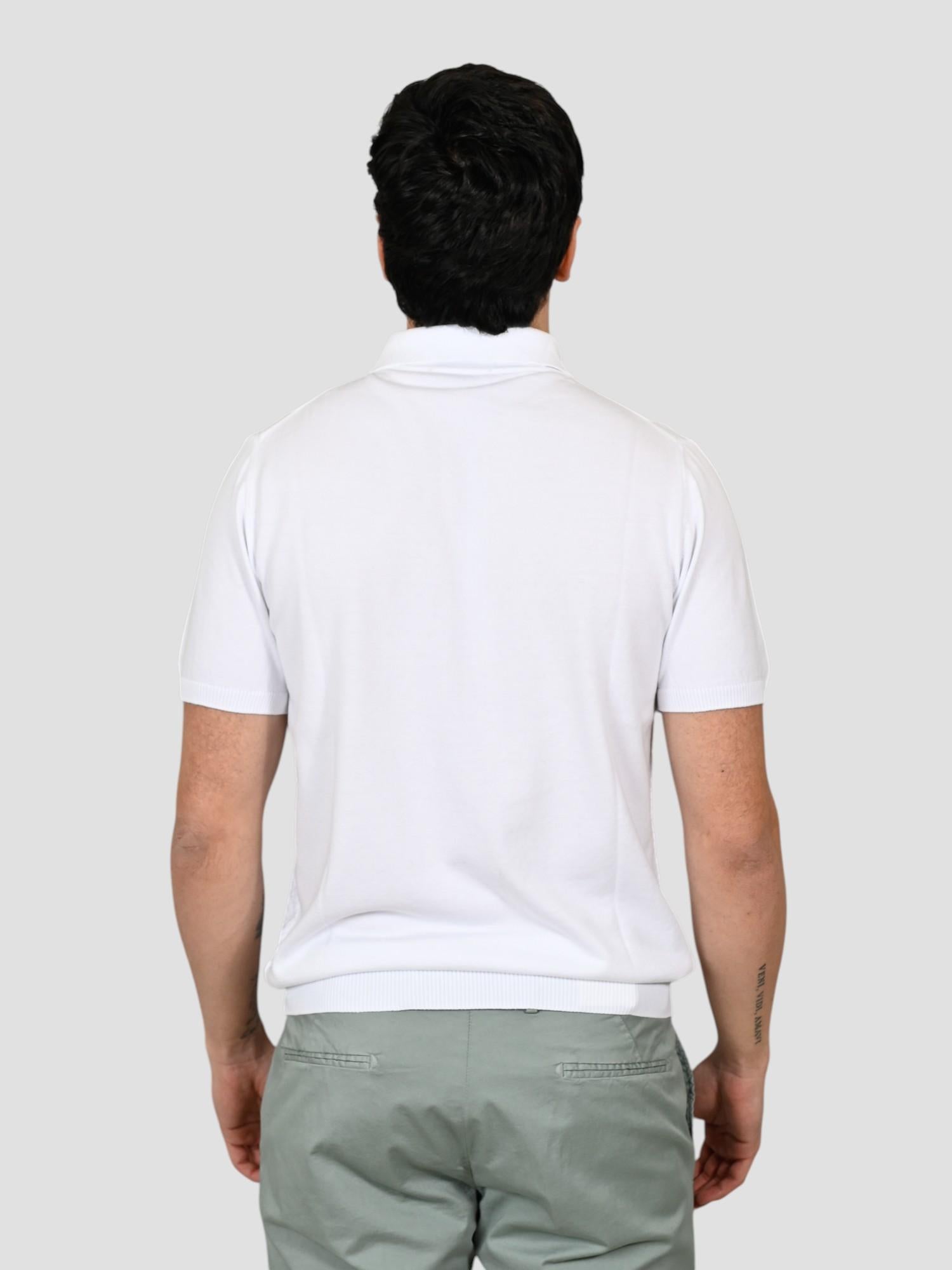 Polo basket bianco ottico WO 0861 WO 0861 0900 WOOL & CO.