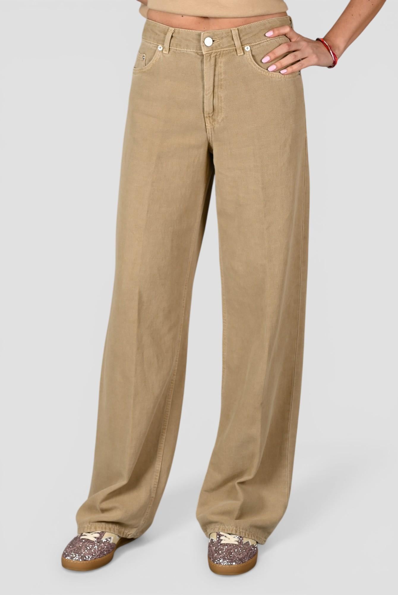 Pantalone sabbia ANNA 2410 wide leg ANNA 2410C0184 T0003 SIVIGLIA