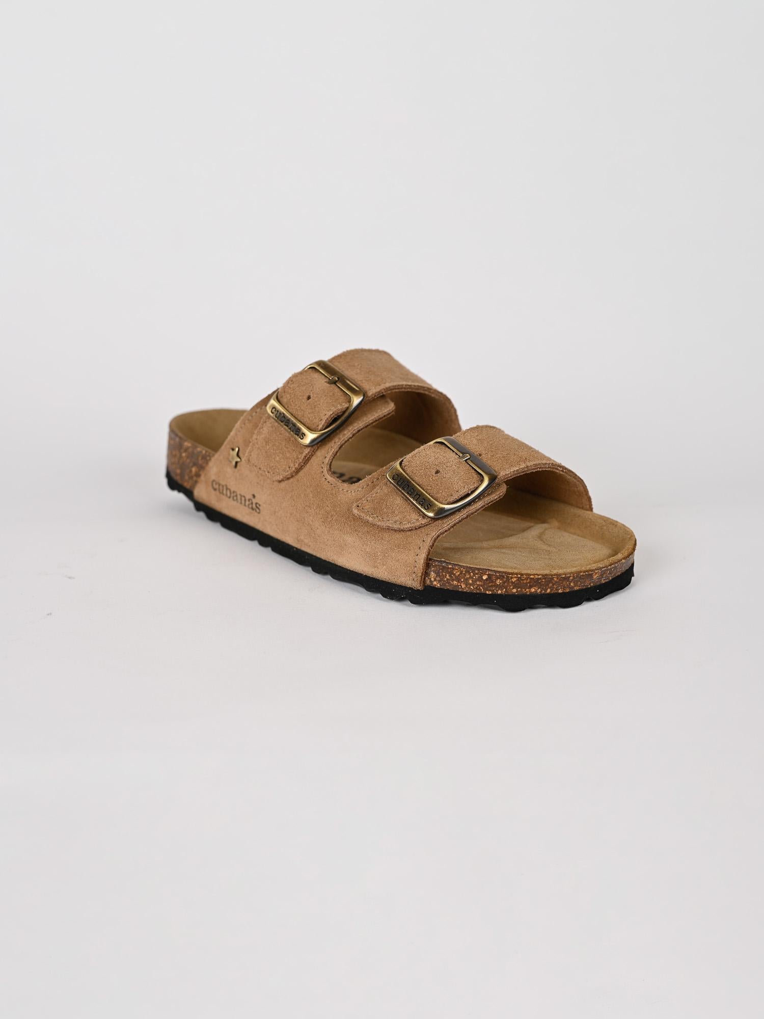 Sandalo donna AMALIA beige in suede AMALIA102 BEIGE CUBANAS