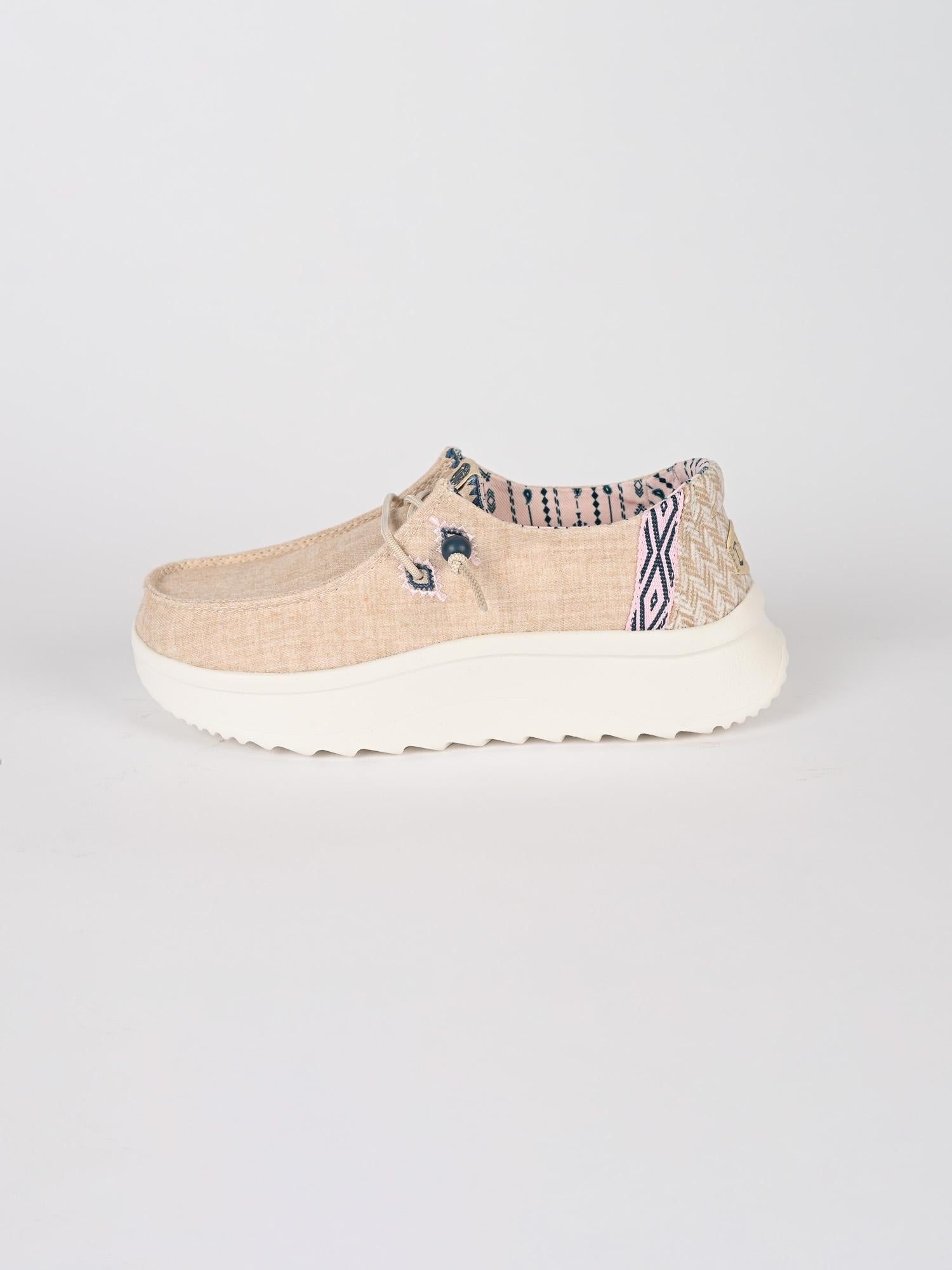 Slip-on cream WENDY PEAK chambray WENDY PEAK CHAMBRAY TAN HEY DUDE