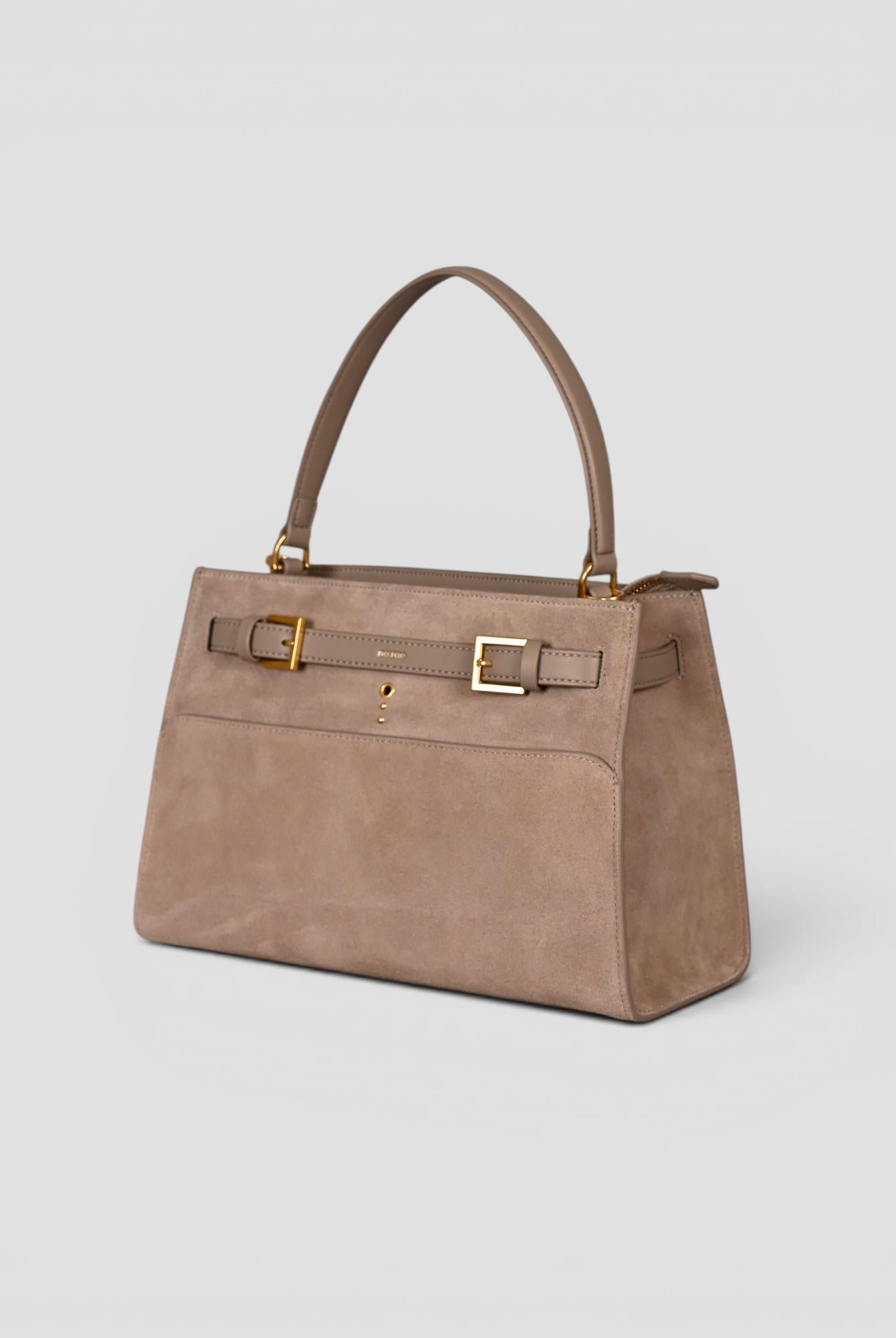 Medium shoulder VALEGRO suede sand N61-DM-27 SAND NO:RAE