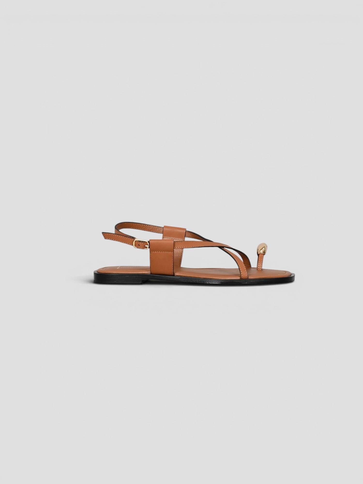 Sandalo cuoio 8176 TAN incrocio 8176 TAN CORRIDONI MILANO